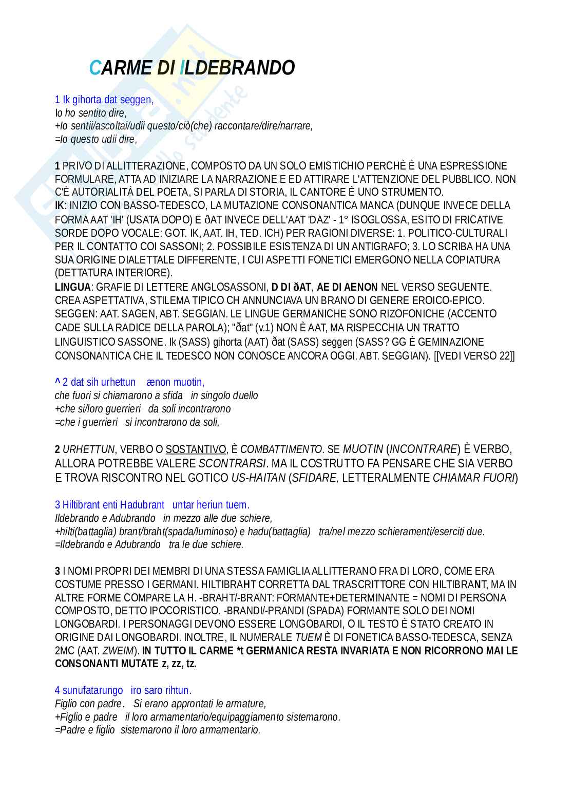 Carme di Ildebrando Pag. 1