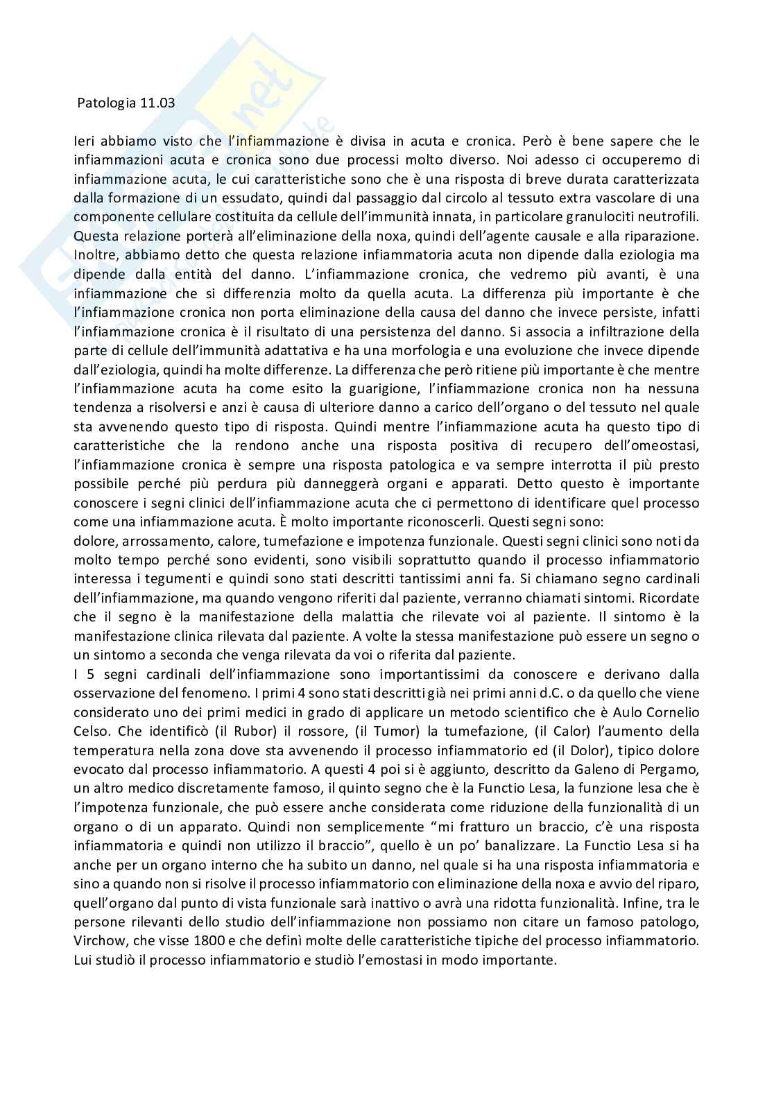 Patologia generale e fondamenti di fisiopatologia - parte 2 Pag. 1
