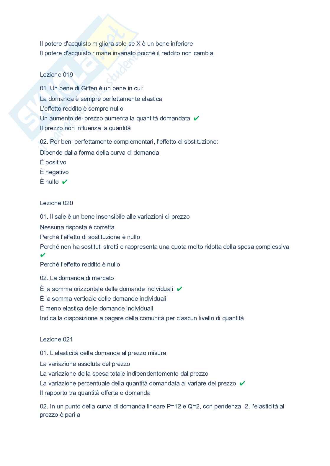 Paniere completo Microeconomia, 2026 Pag. 11