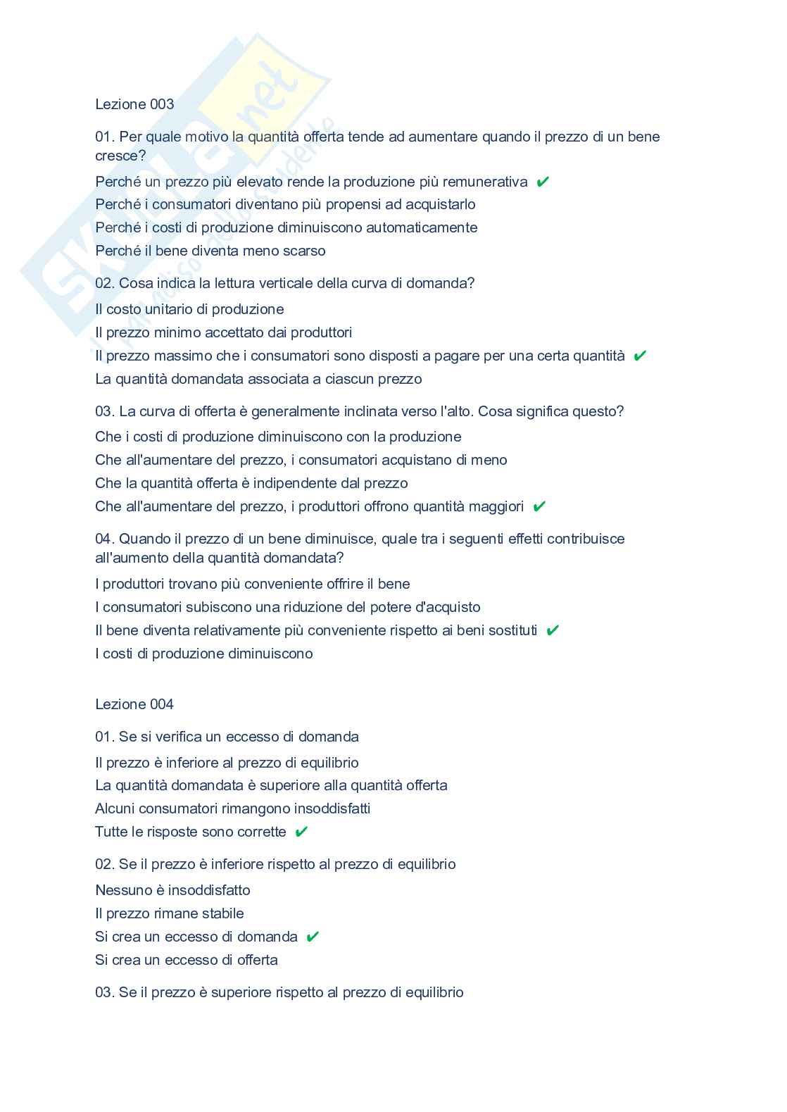 Paniere completo Microeconomia, 2026 Pag. 2