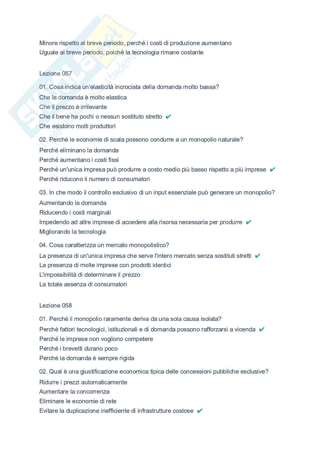 Paniere completo Microeconomia, 2026 Pag. 31