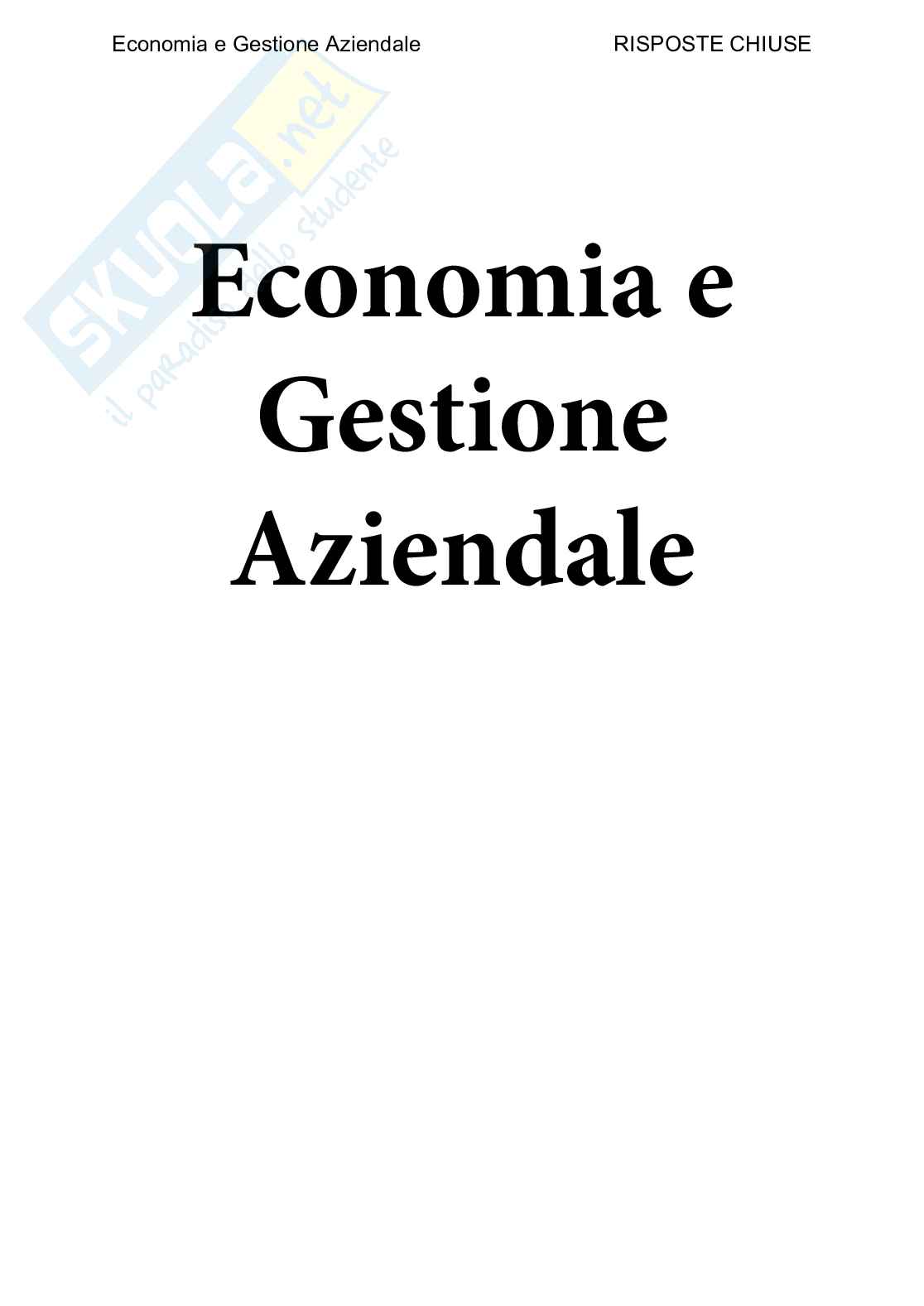 Economia e gestione aziendale - Paniere compilato  Pag. 1
