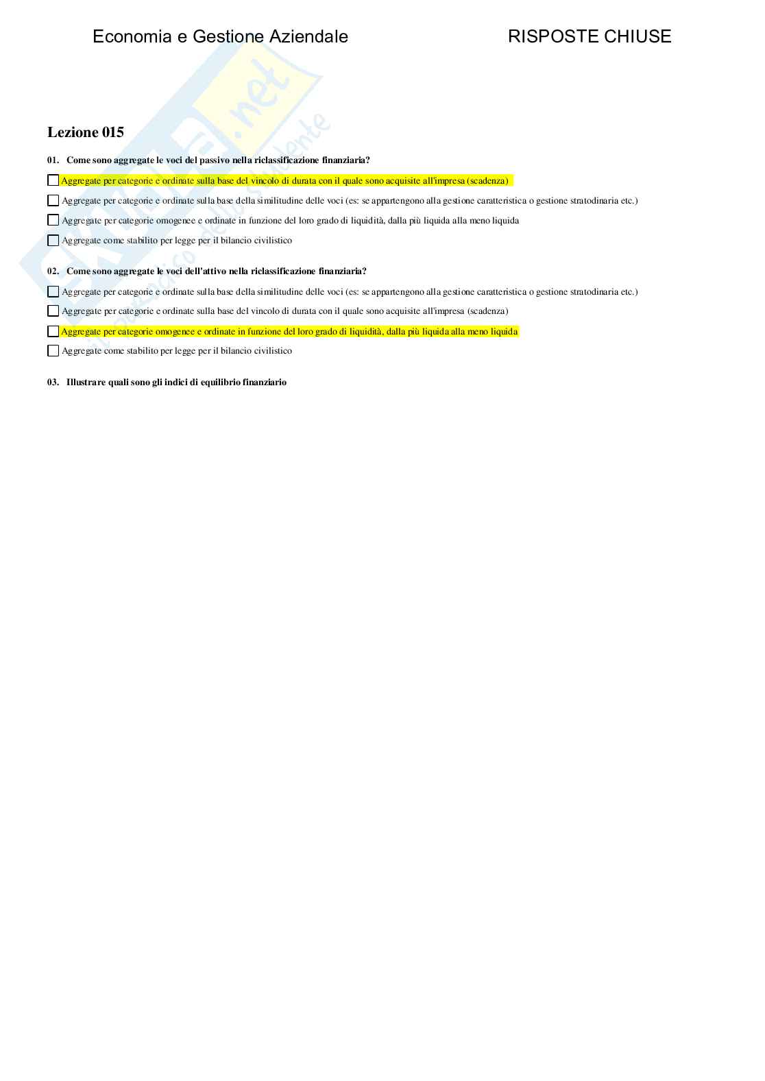 Economia e gestione aziendale - Paniere compilato  Pag. 16