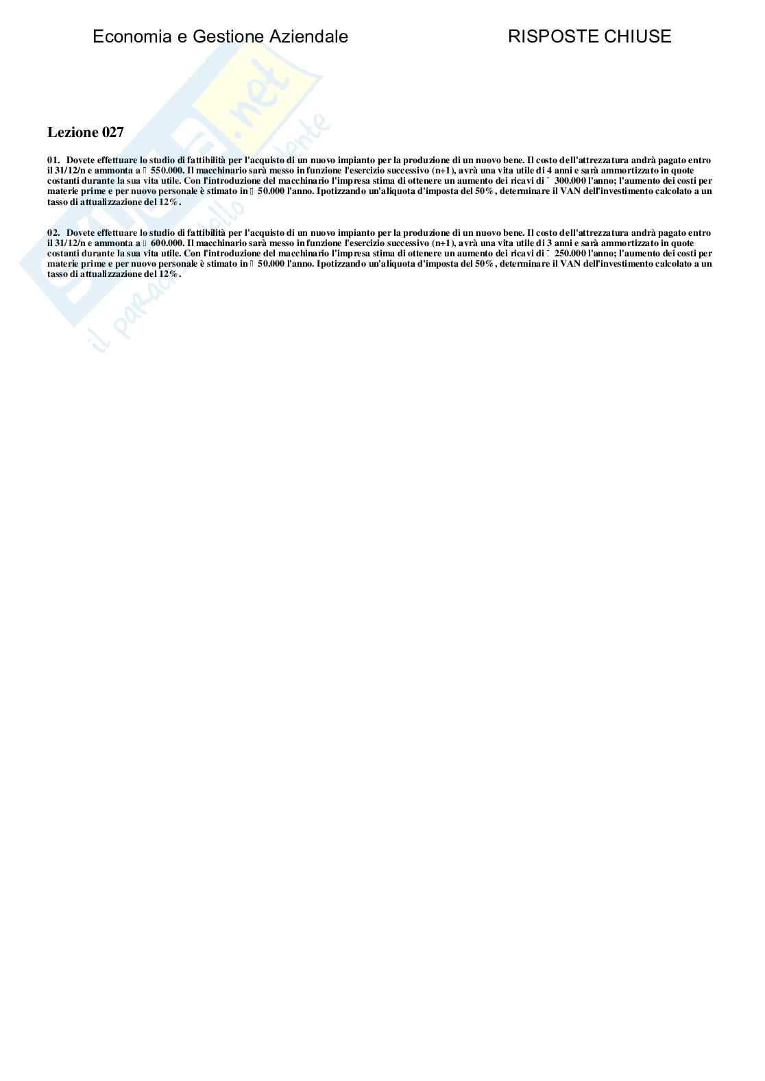 Economia e gestione aziendale - Paniere compilato  Pag. 26