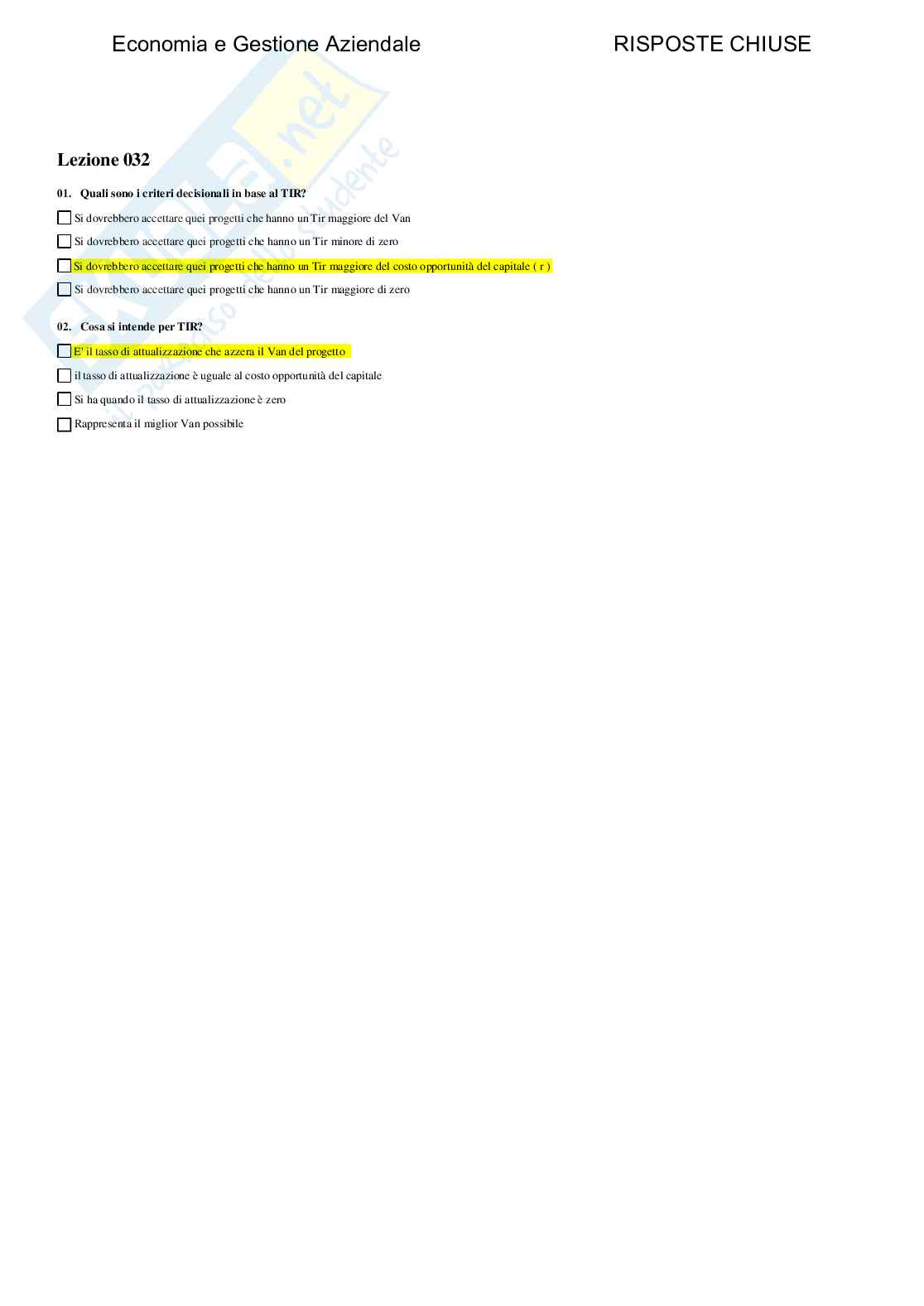 Economia e gestione aziendale - Paniere compilato  Pag. 31