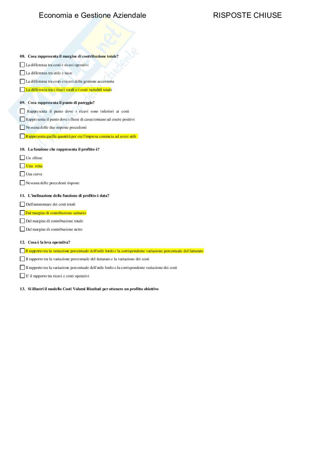 Economia e gestione aziendale - Paniere compilato  Pag. 41