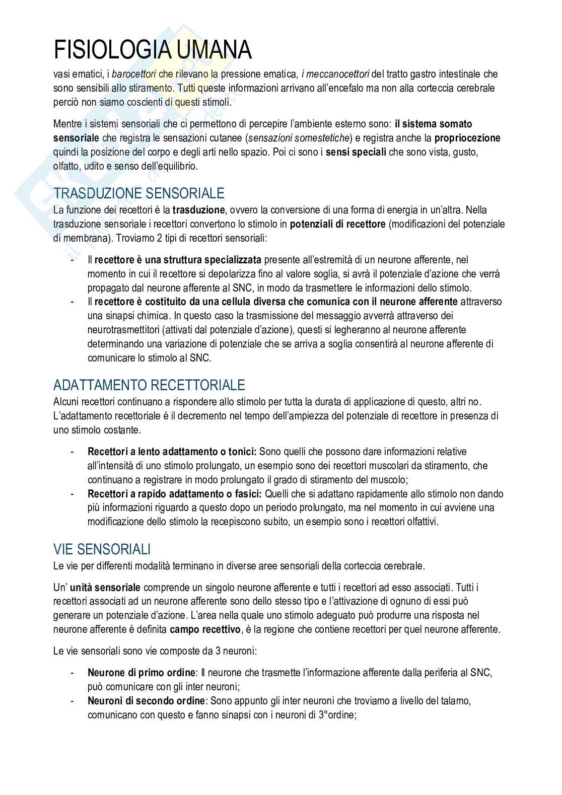 Fisiologia umana Pag. 21