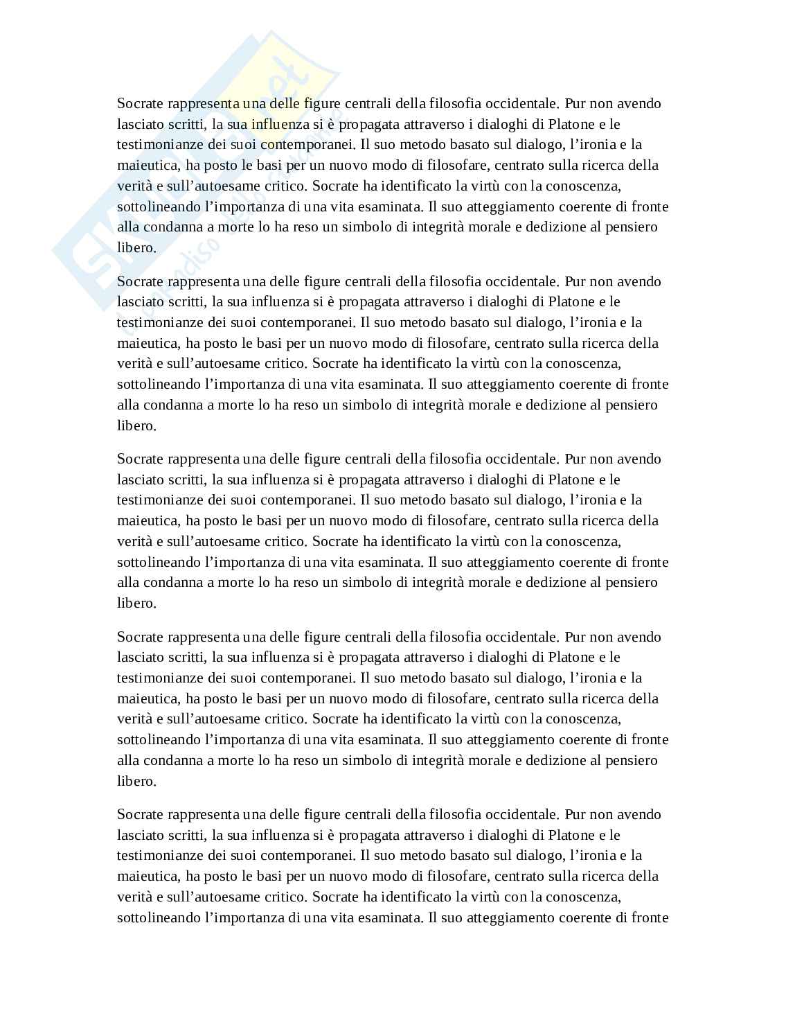 Socrate - Analisi completa pensiero e opere Pag. 16