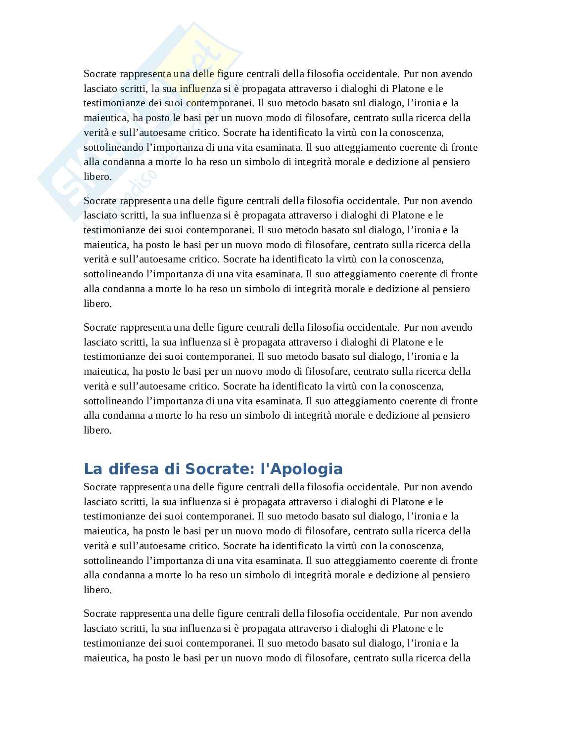 Socrate - Analisi completa pensiero e opere Pag. 36