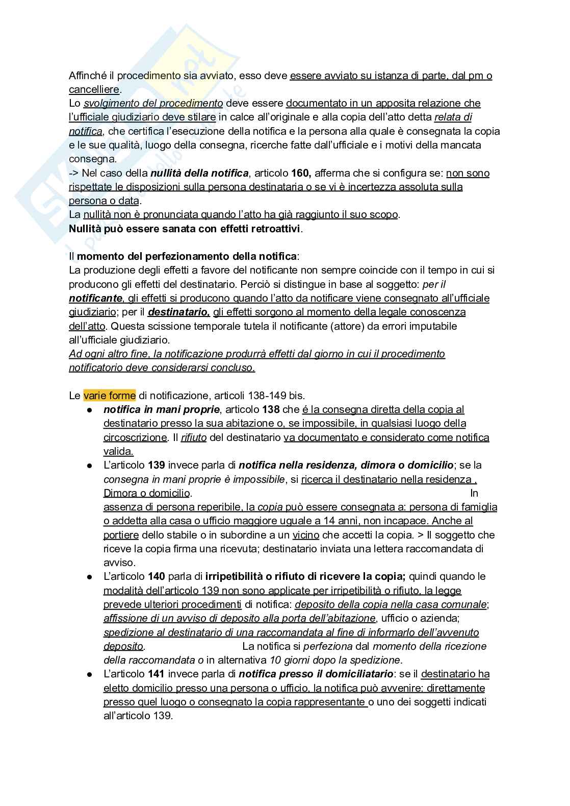 Riassunto esame Diritto processuale civile, Prof. Graziosi Andrea, libro consigliato Diritto processuale civile, Balena Pag. 46