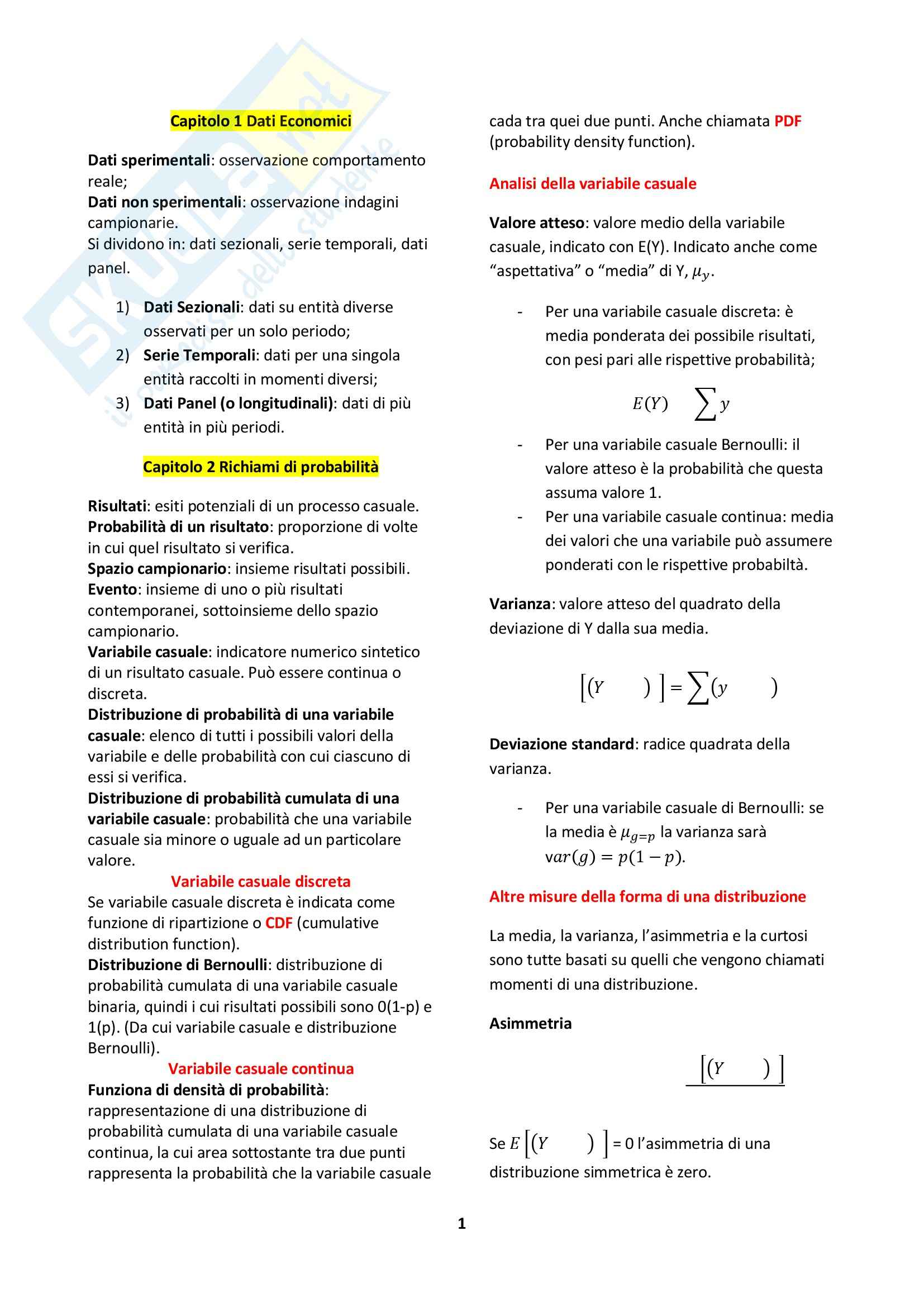 introduzione alleconometria stock watson