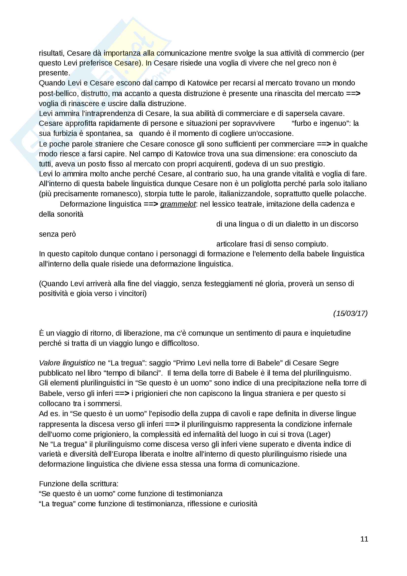 Appunti per l'esame di comunicazione letteraria nell'Italia contemporanea Pag. 11