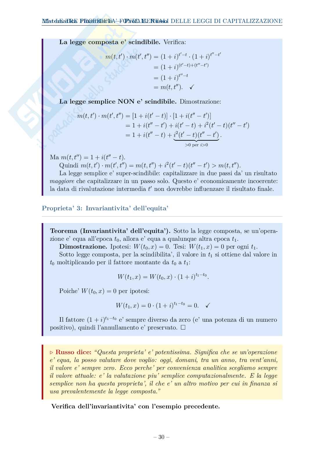 Appunti completi, formule ed esercizi svolti di Matematica finanziaria Pag. 31
