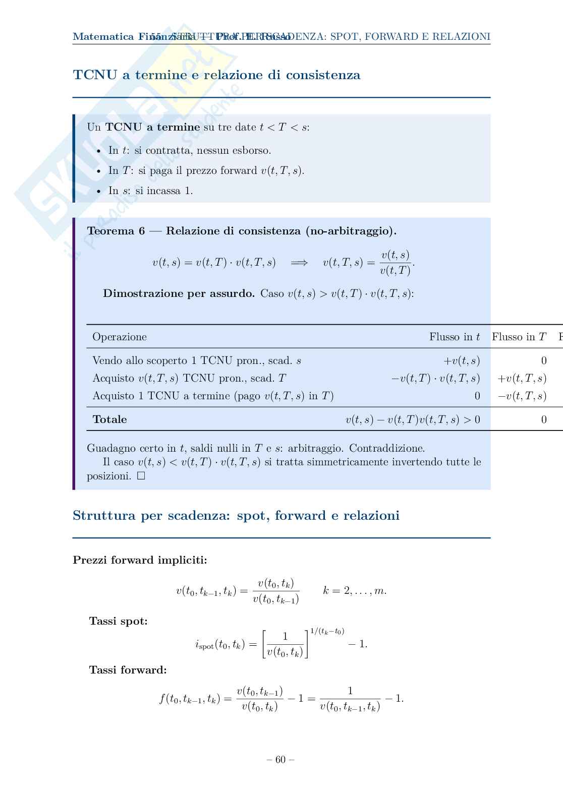 Appunti completi, formule ed esercizi svolti di Matematica finanziaria Pag. 61