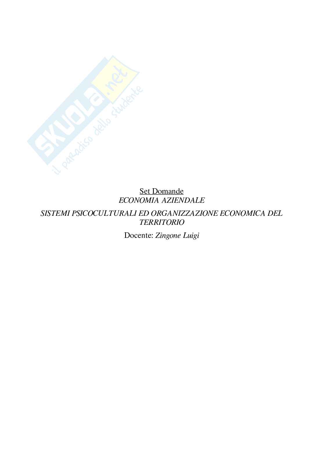 Paniere Economia aziendale (2026) - Risposte multiple corrette Pag. 2