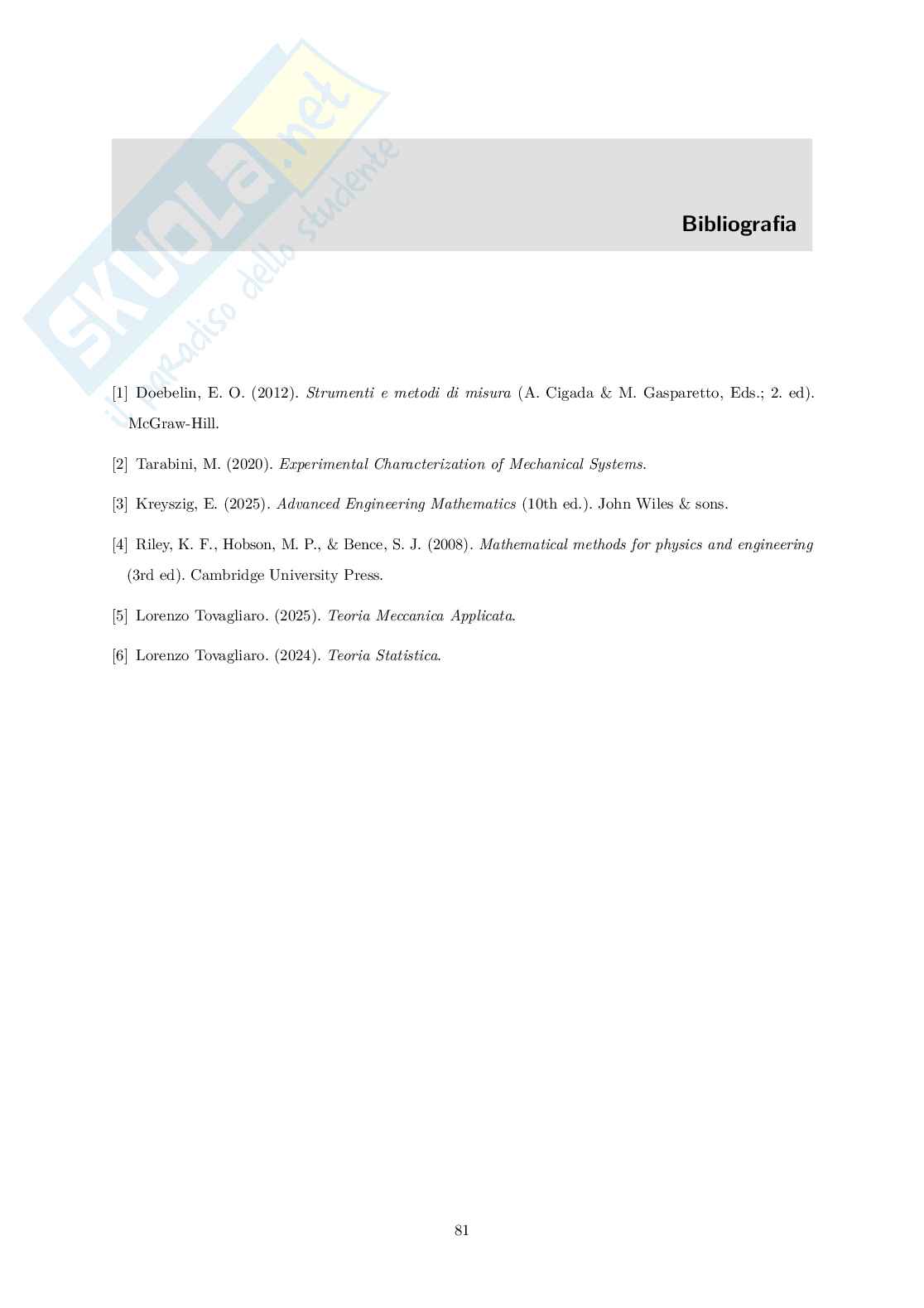 Misure meccaniche e termiche Pag. 86