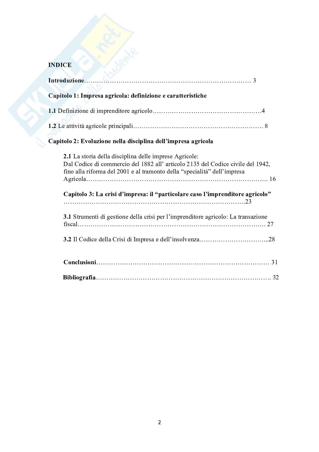 Imprenditore agricolo e crisi d’impresa  Pag. 2