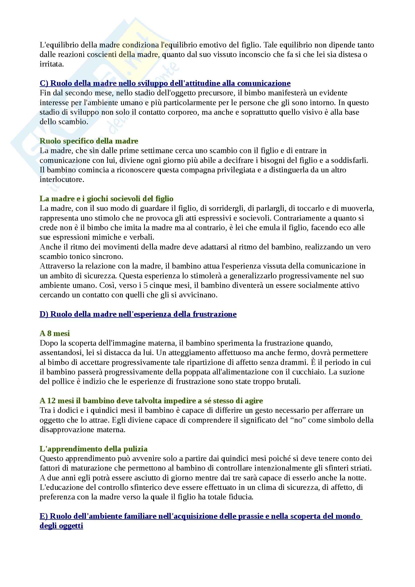 Riassunto esame Movimento Umano, prof. Bensi, libro consigliato Lo Sviluppo Psicomotorio dalla Nascita ai 6 Anni, Le Boulch Pag. 11