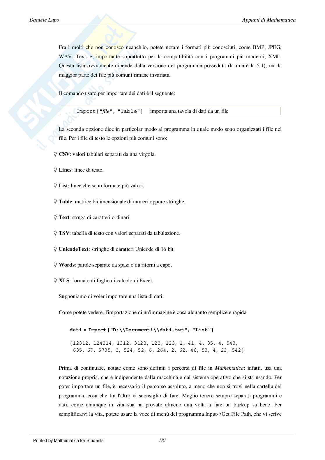 Manuale di Mathematica 06 Pag. 2