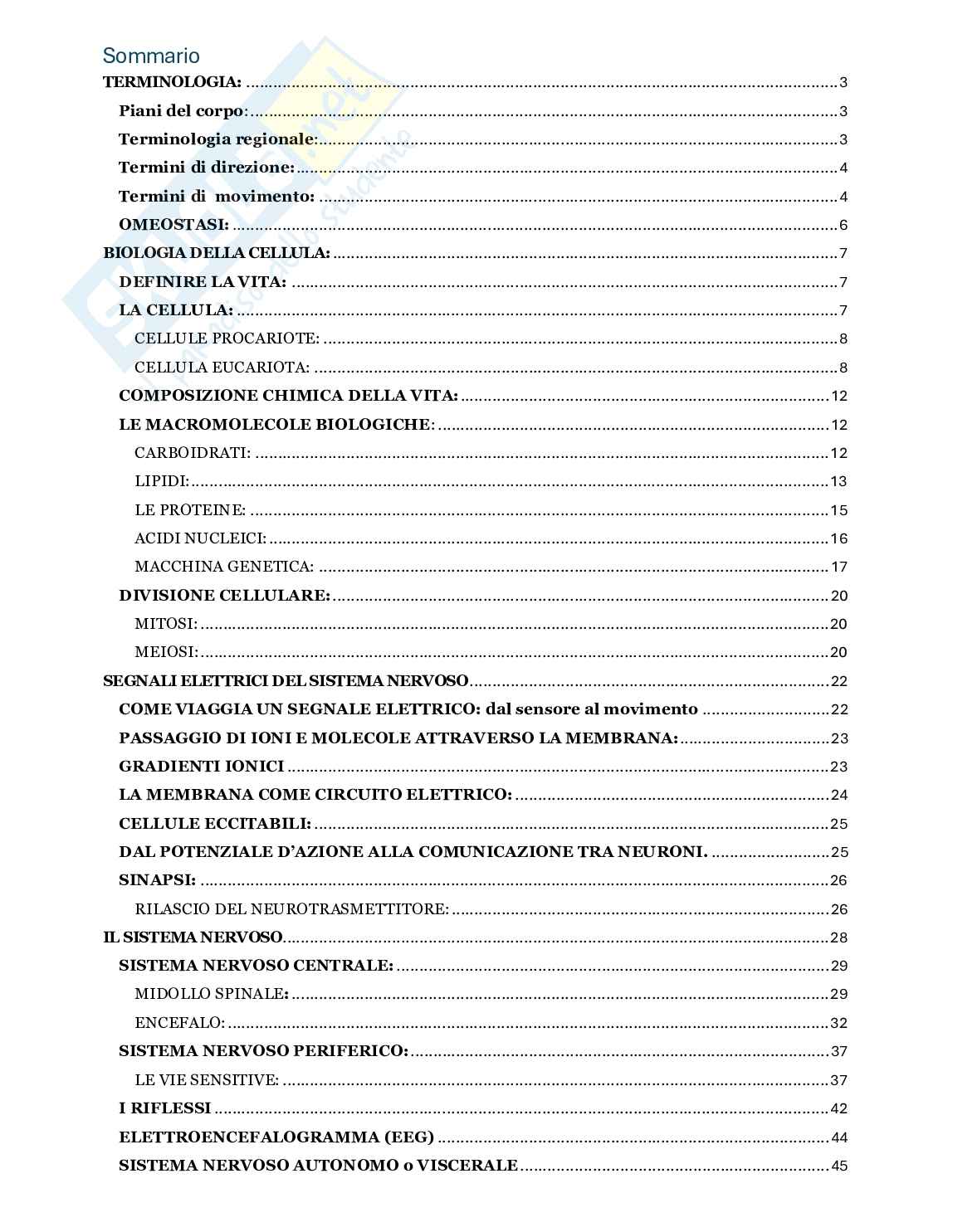 Fondamenti biologia, anatomia e fisiologia - Parte 1 Pag. 2
