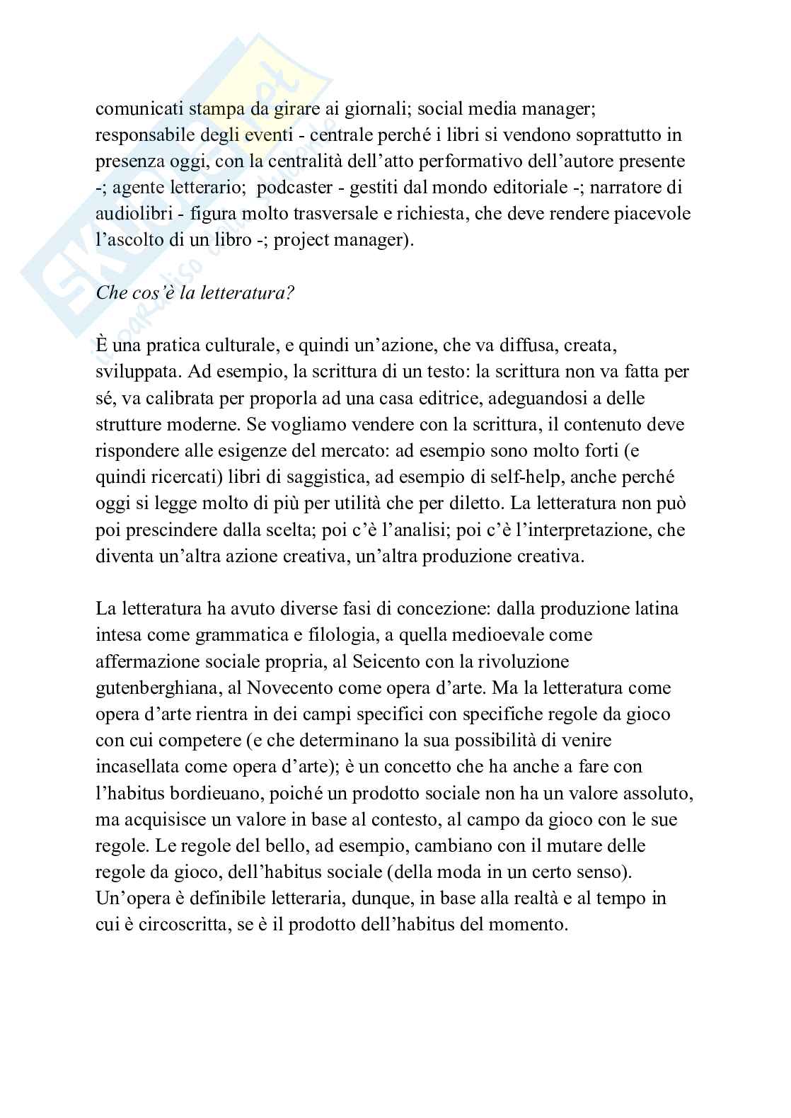 Appunti per frequentanti di Cultura letteraria Pag. 2