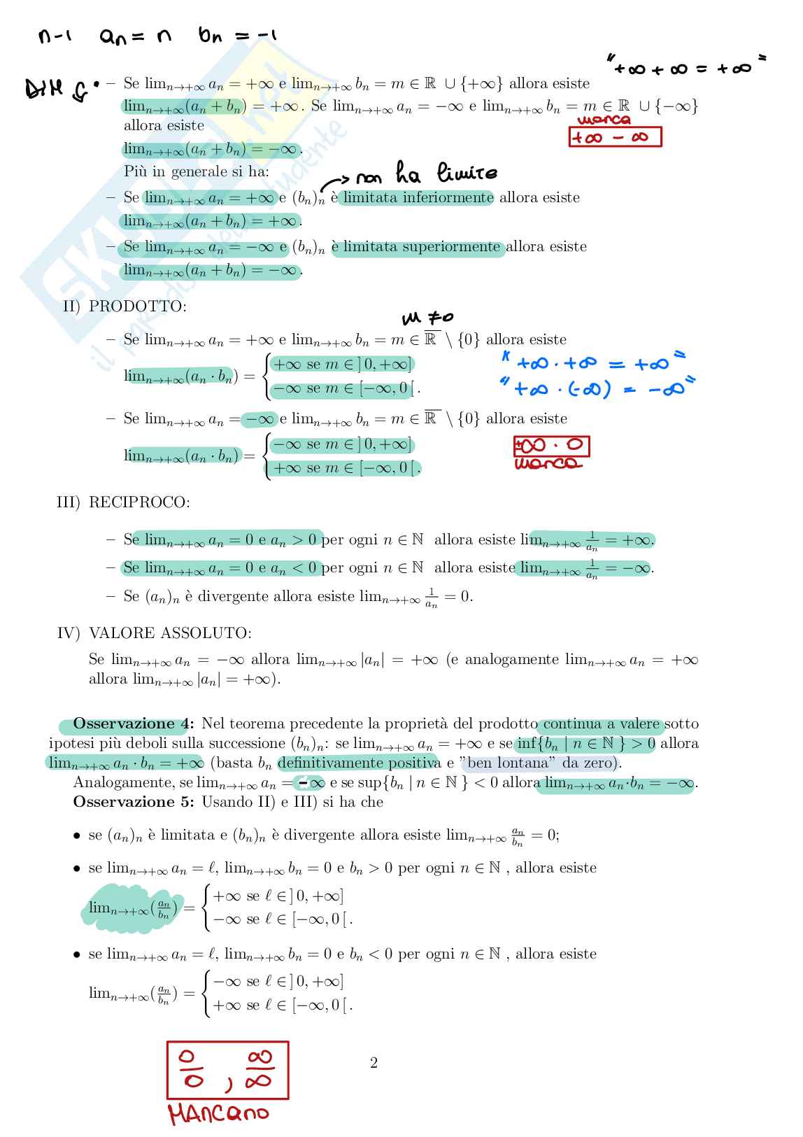 Analisi matematica 1 (parte 3) Pag. 11