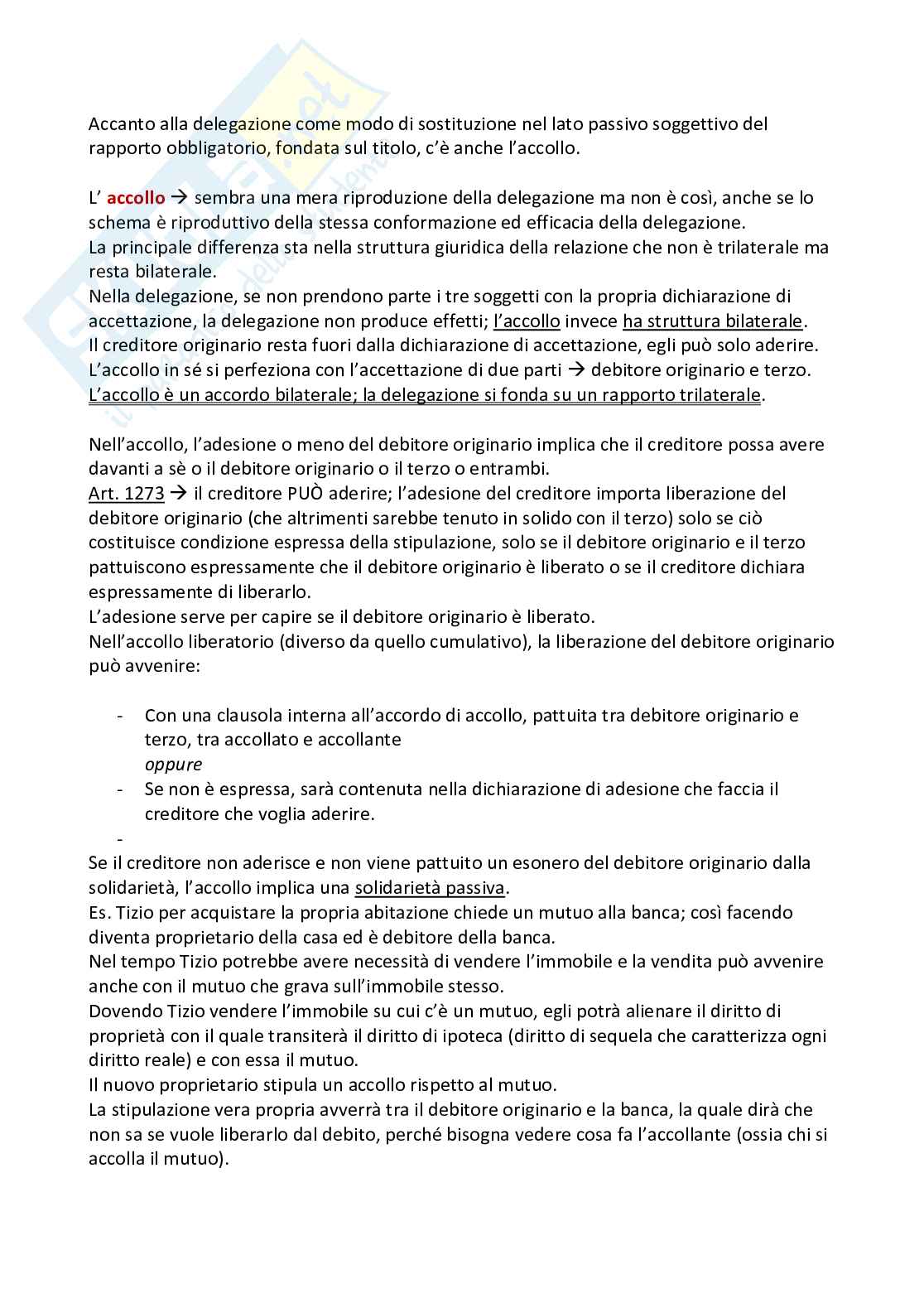 Appunti personali sulle lezioni di Diritto Privato II Pag. 16