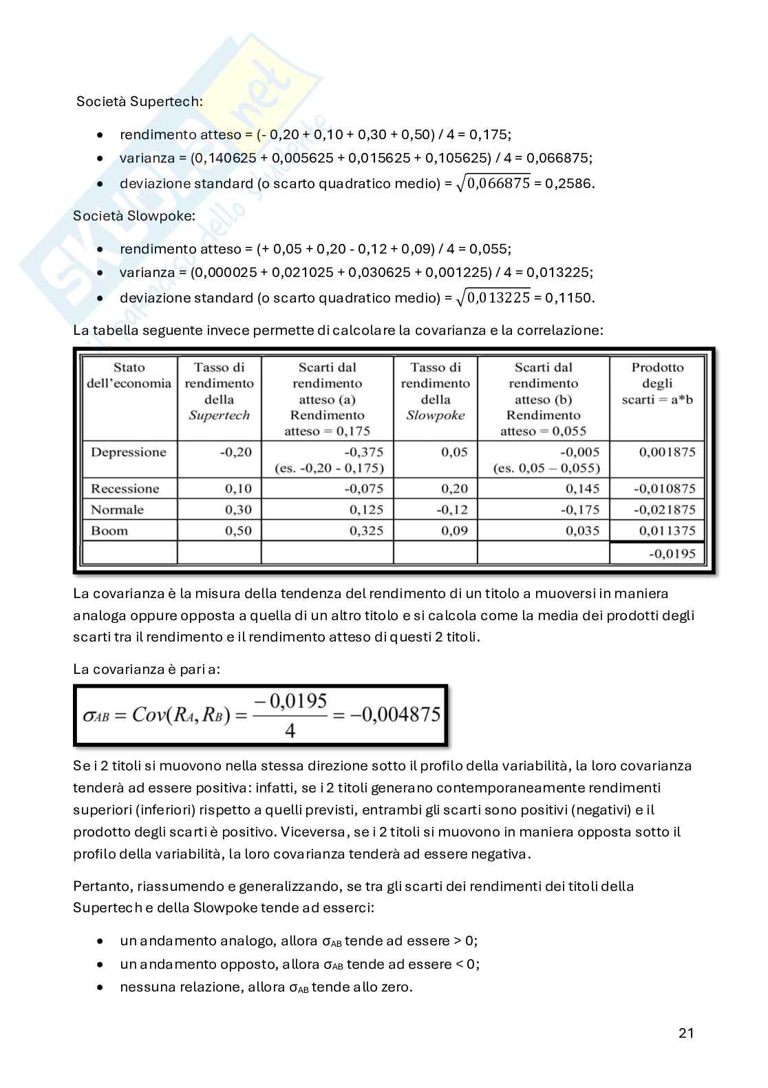 Appunti di Finanza per l'impresa (6 crediti) Pag. 21
