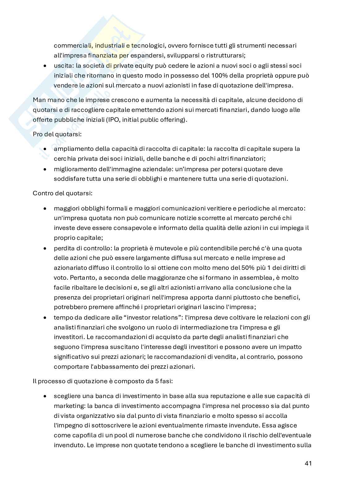 Appunti di Finanza per l'impresa (6 crediti) Pag. 41