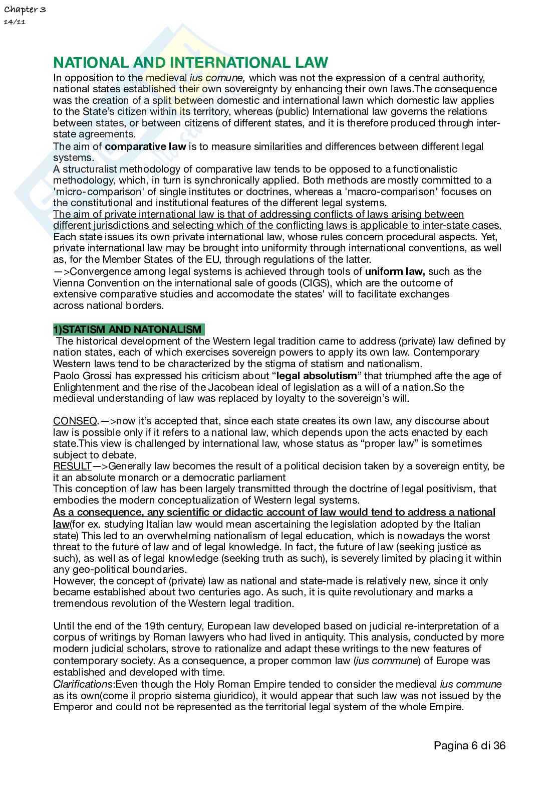 Riassunto esame Metodi matematici per l'economia e la finanza, Prof. Zanchi Giuliano, libro consigliato Introduction to Private Law , Pietro Sirena  Pag. 6