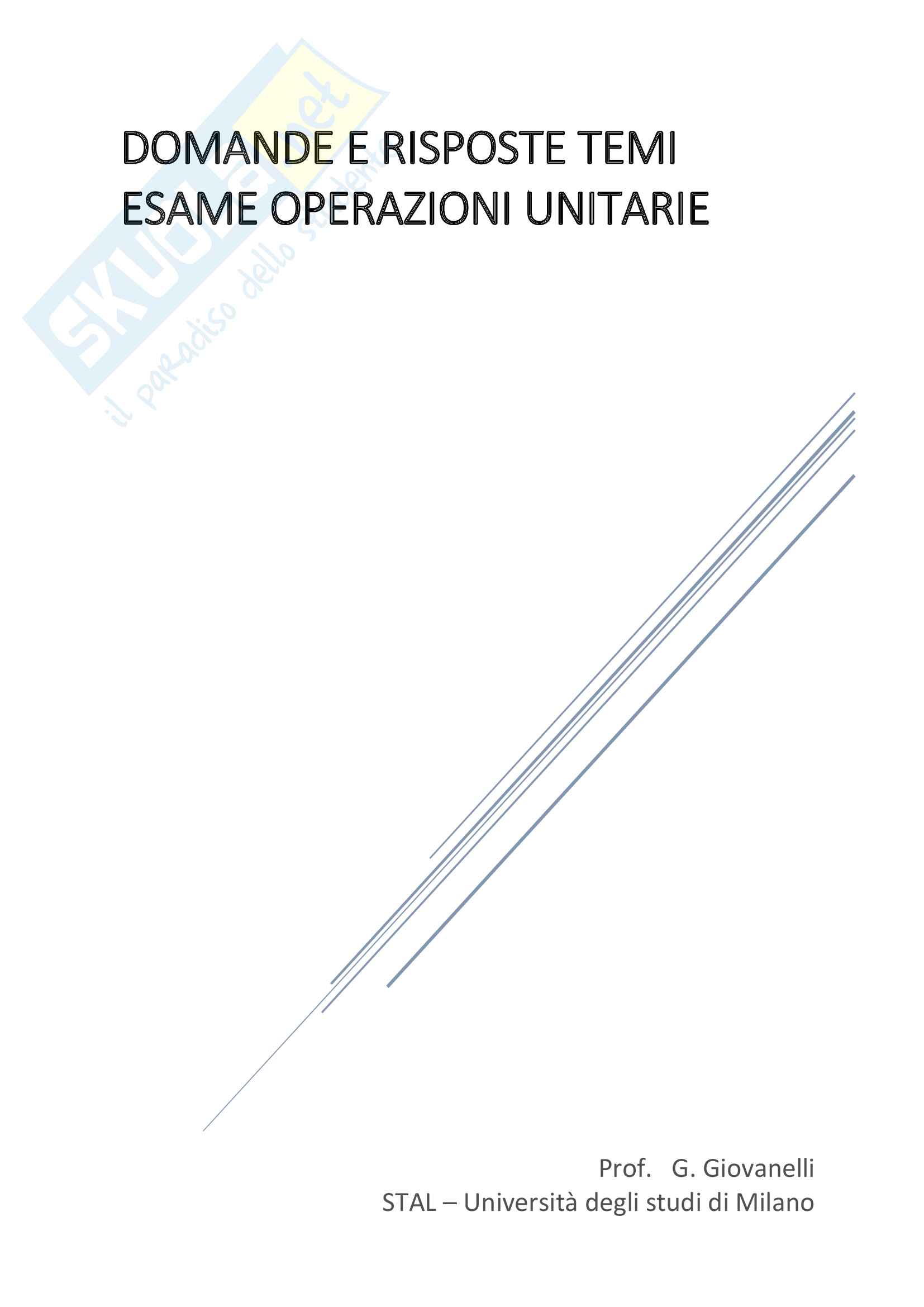 Domande e risposte esame - prof. G. Giovanelli Pag. 1