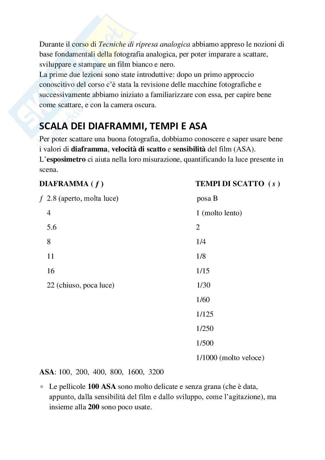 Tesina Tecniche di fotografia analogica Pag. 2