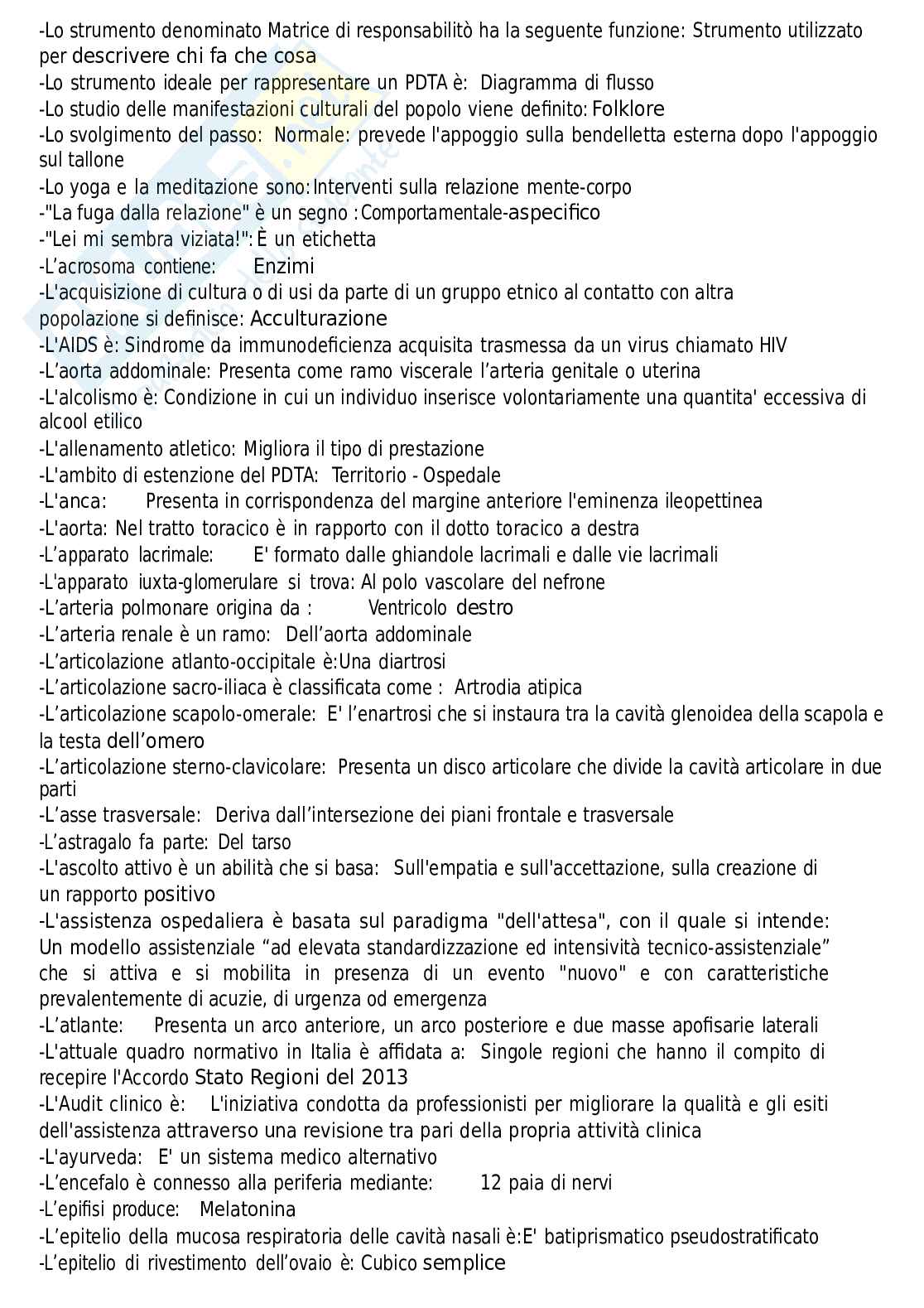 Paniere Anatomia umana, aggiornato e completo. In ordine Pag. 26
