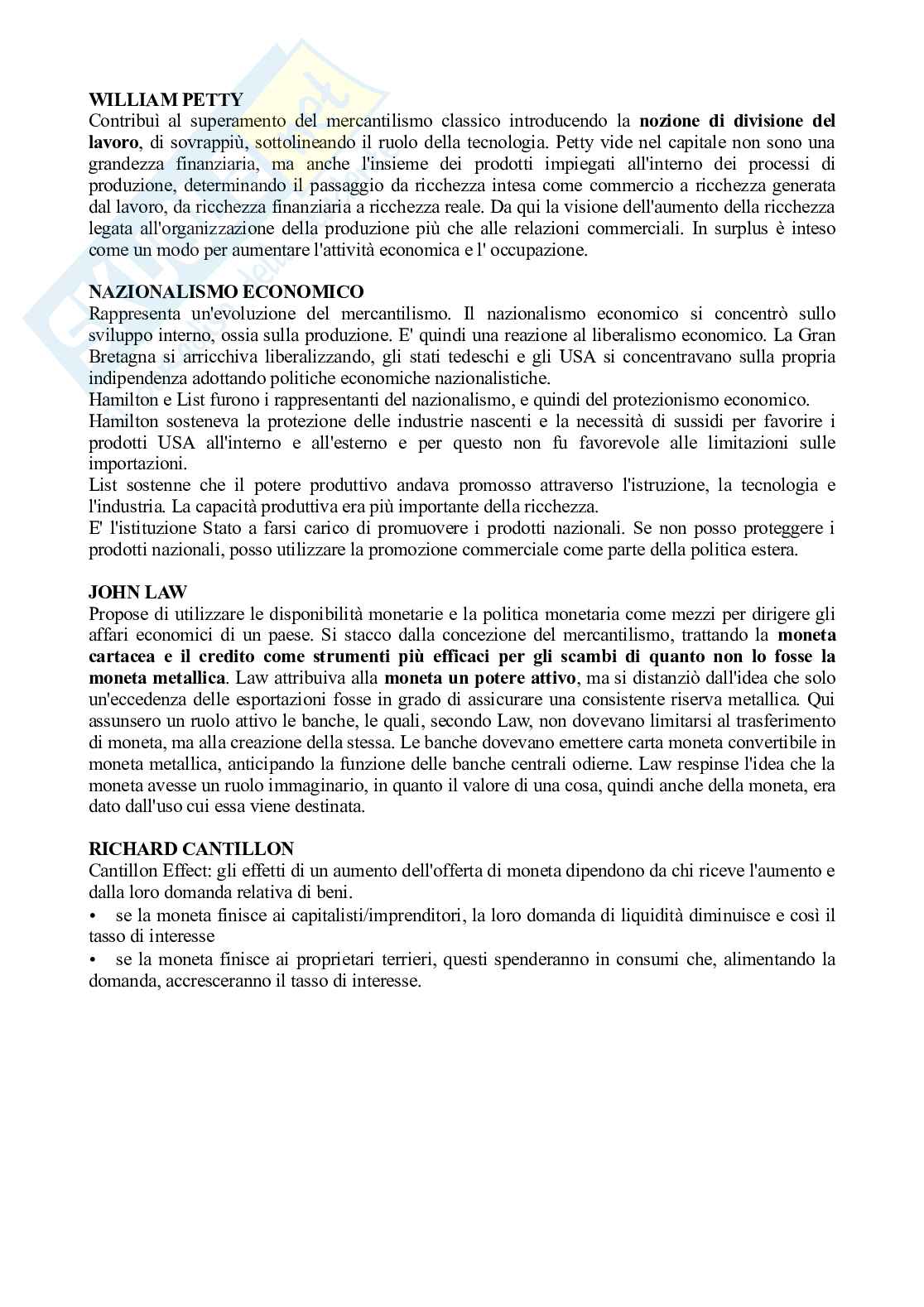 Storia del pensiero economico Pag. 2