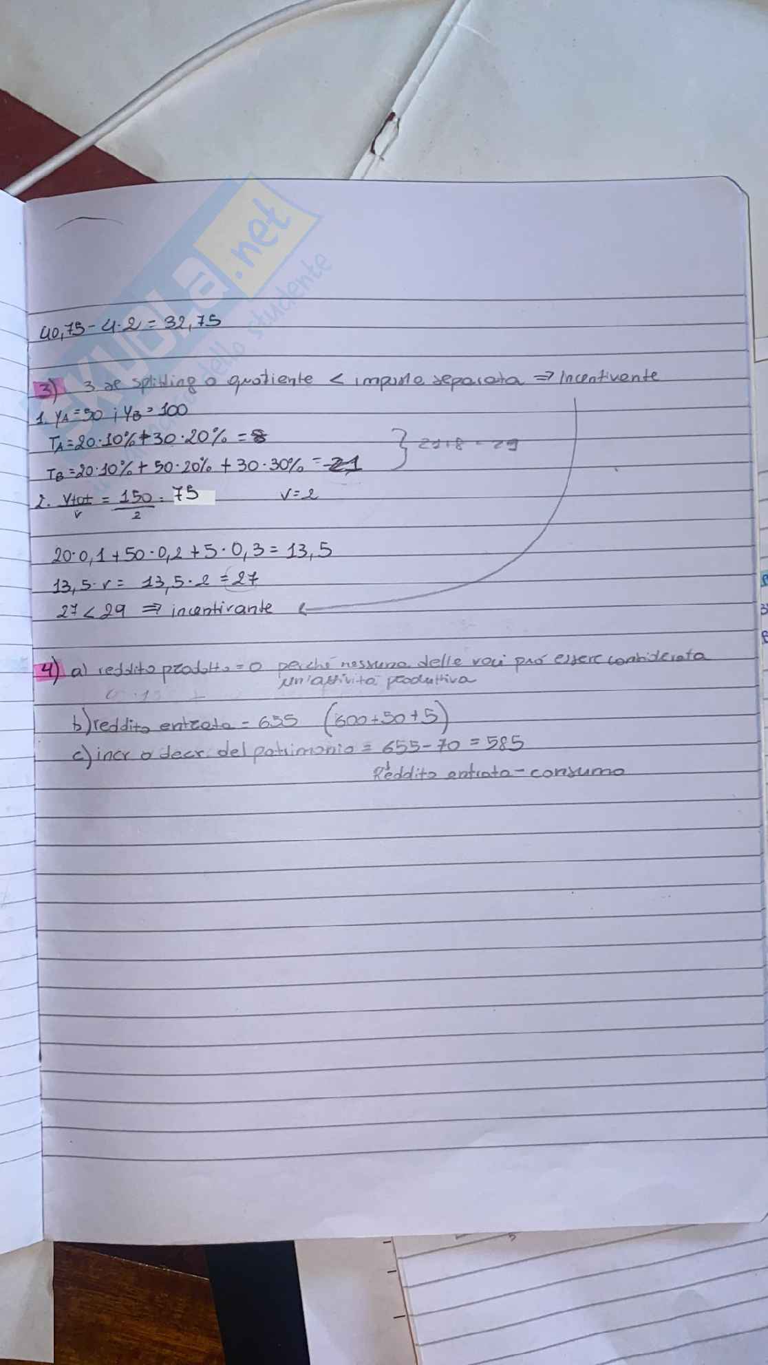 Esercizi Scienze delle finanze Pag. 16