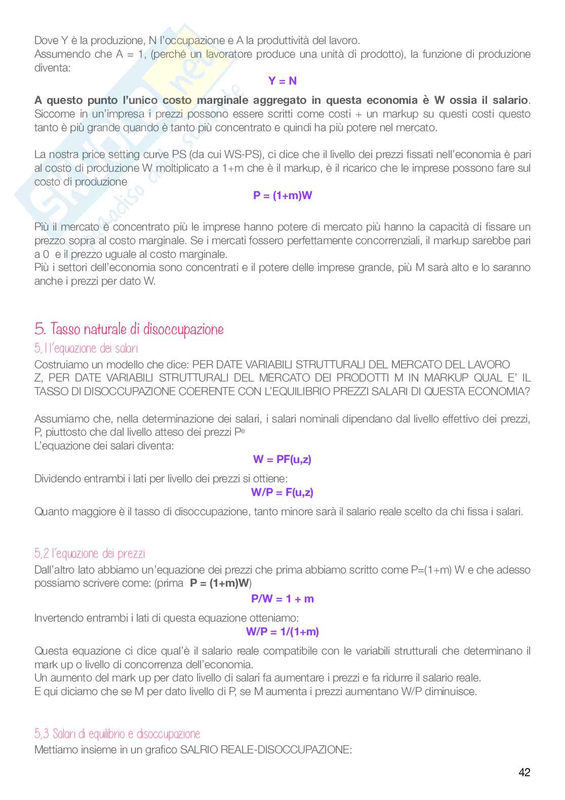 Riassunto esame Economia politica, Prof. Mantovani Marco, libro consigliato Scoprire la macroeconomia, Olivier Blanchard Pag. 11
