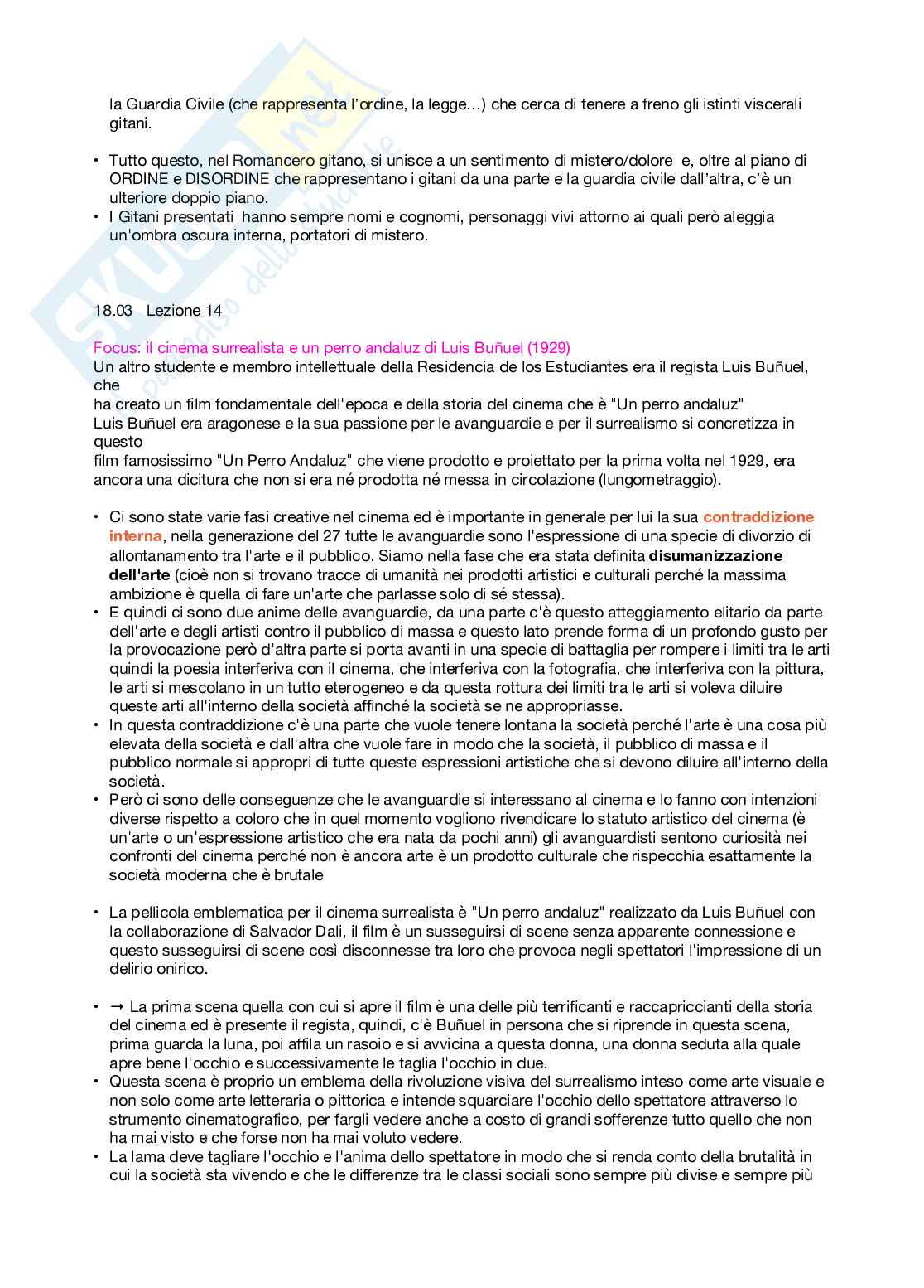 Riassunto cultura spagnola Pag. 31