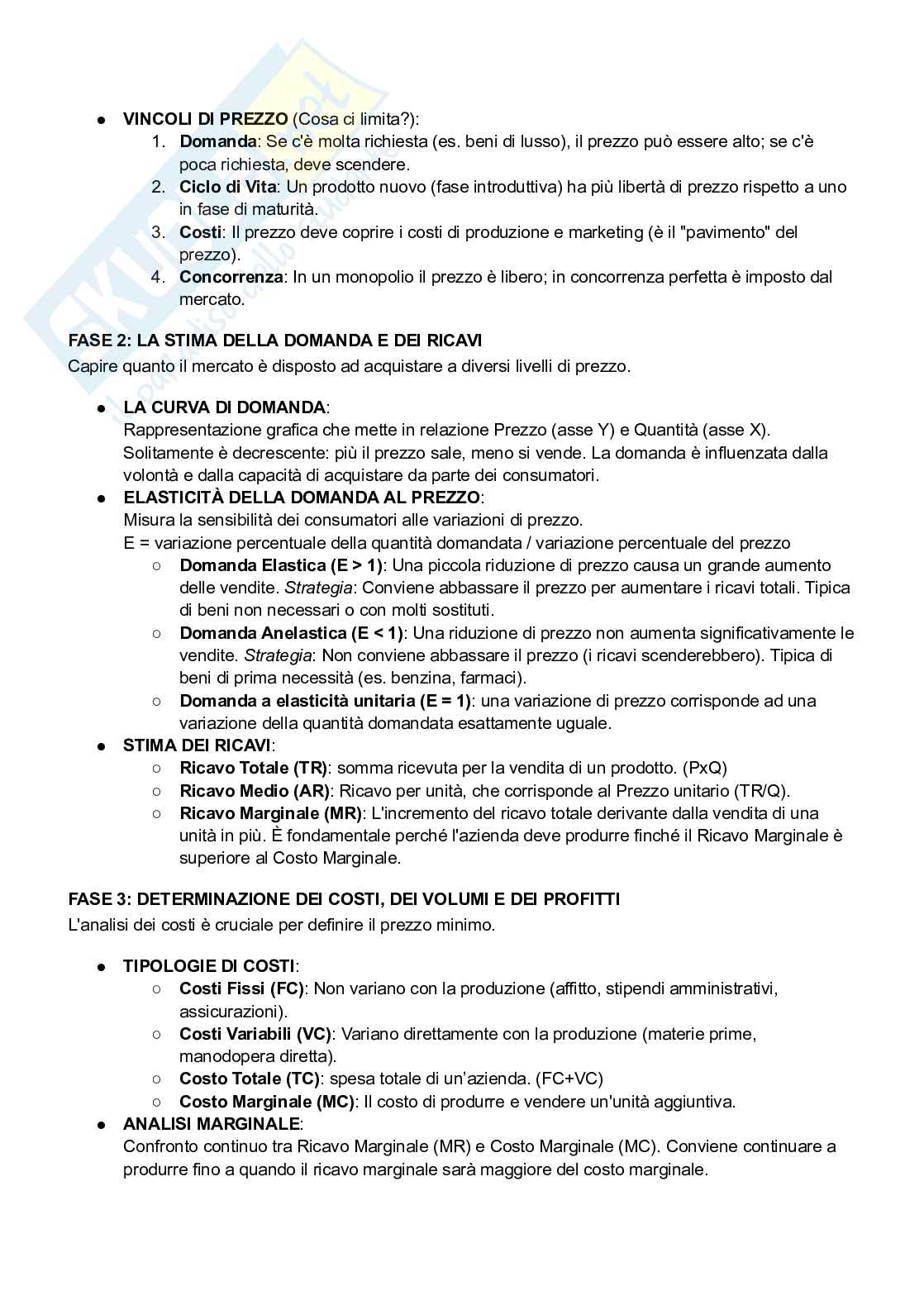 Riassunto esame Marketing, principi e strumenti, Prof. Donvito Raffaele, libro consigliato Marketing, principi e strumenti, Aiello, Donvito, Ranfagni Pag. 16