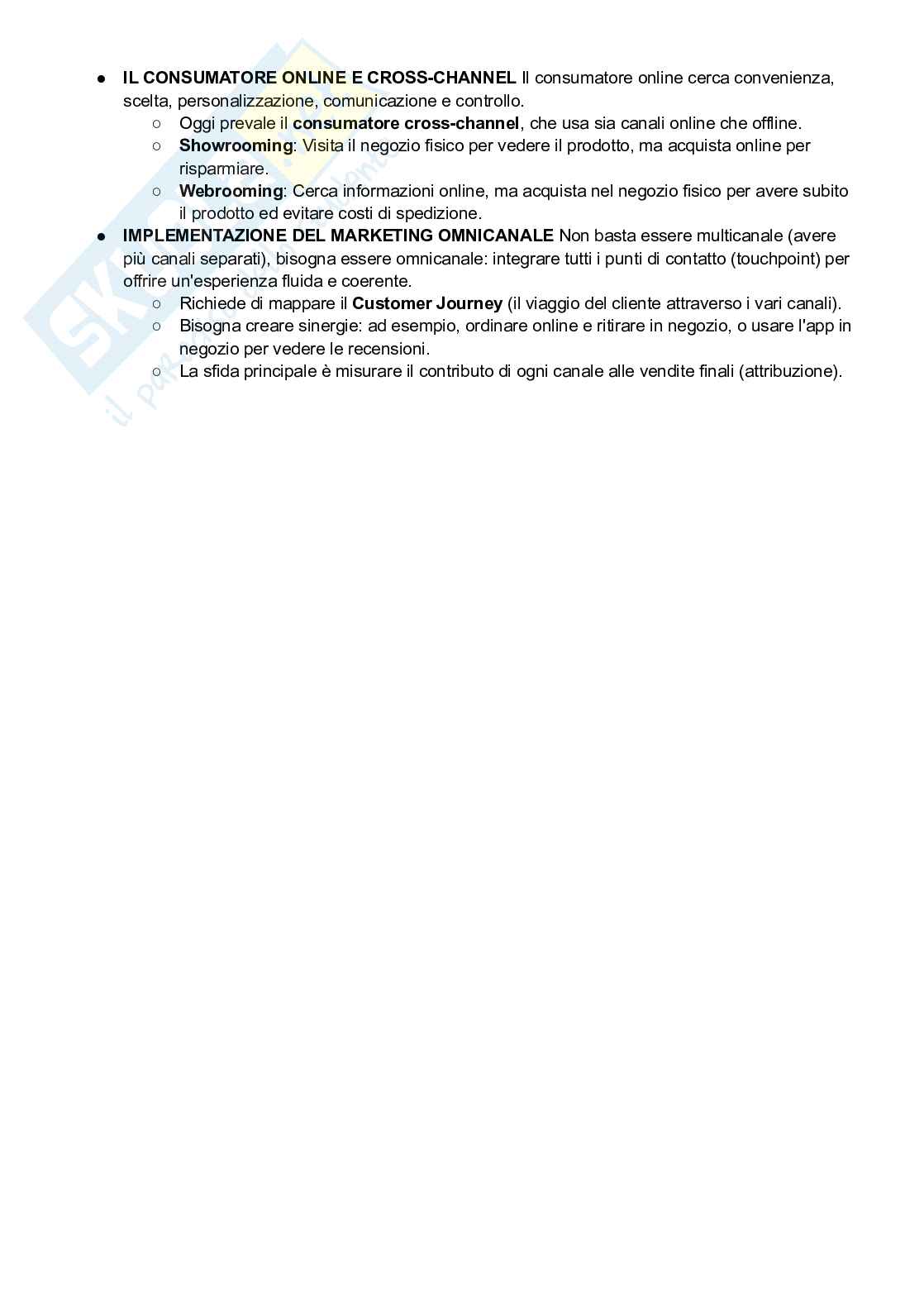 Riassunto esame Marketing, principi e strumenti, Prof. Donvito Raffaele, libro consigliato Marketing, principi e strumenti, Aiello, Donvito, Ranfagni Pag. 26