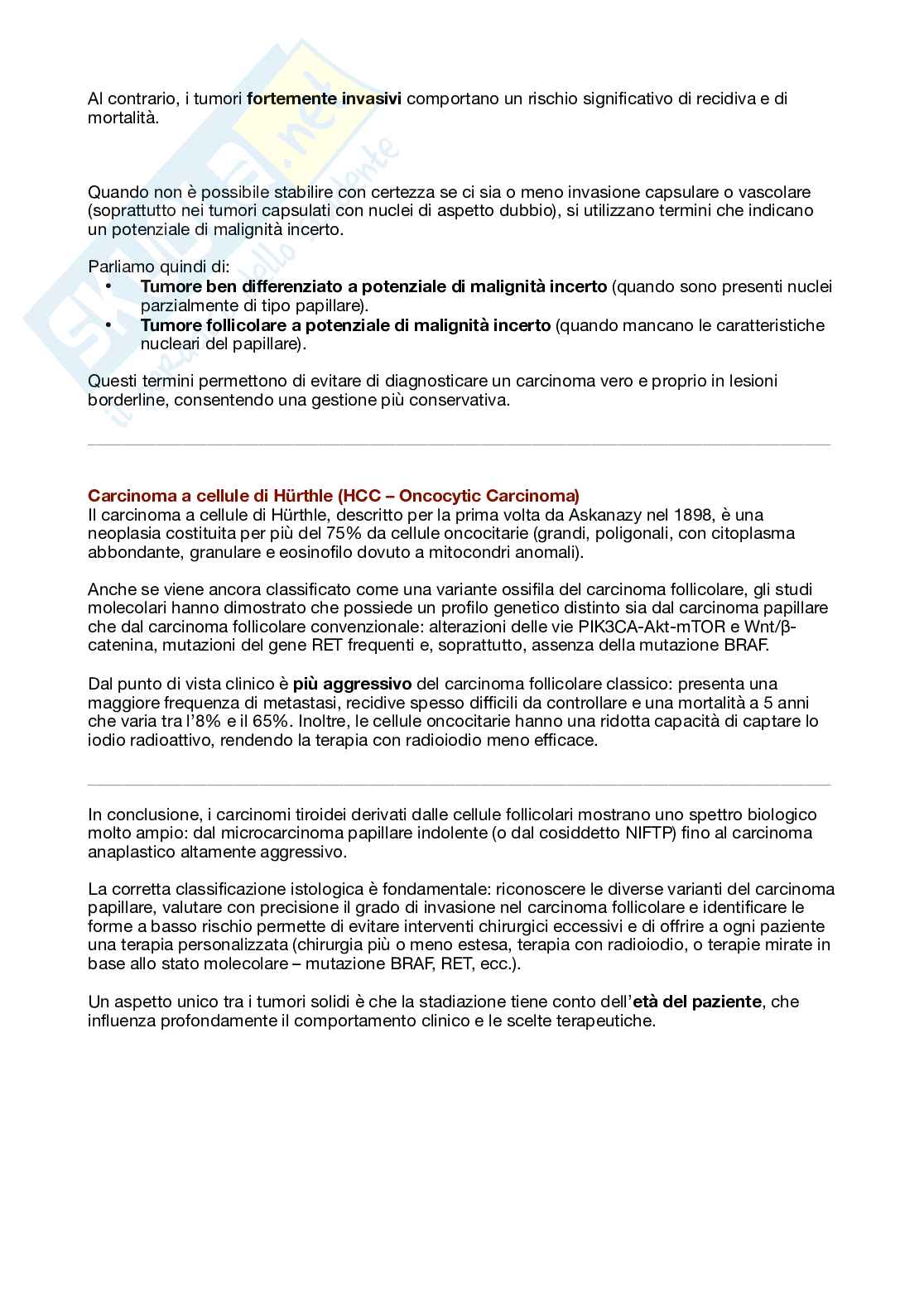 Metodologie di anatomia patologica e istopatologia Pag. 31