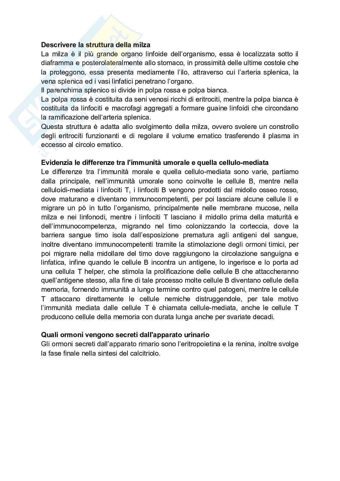 Paniere Anatomia umana - (2026) - Risposte aperte corrette  Pag. 11