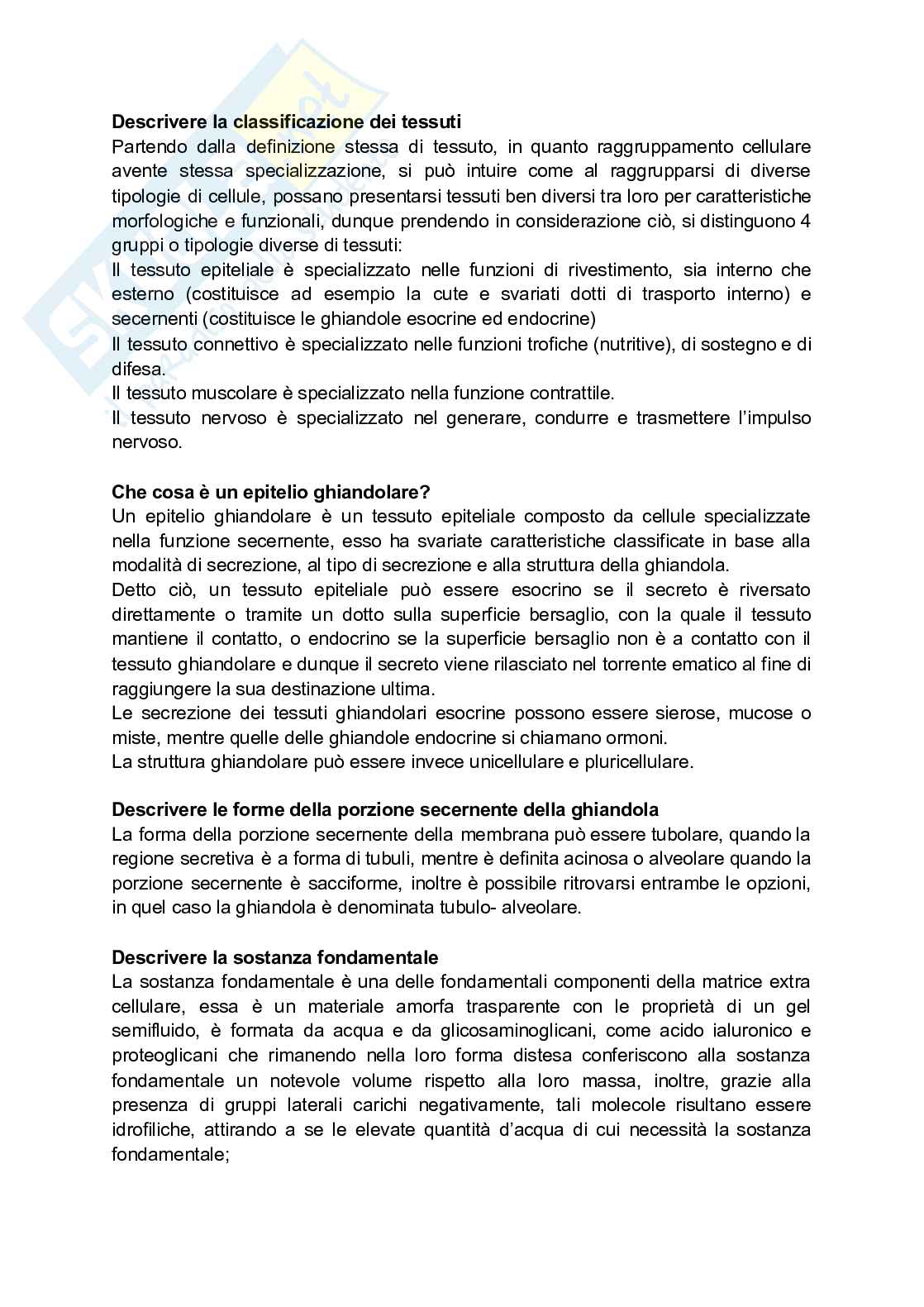 Paniere Anatomia umana - (2026) - Risposte aperte corrette  Pag. 2