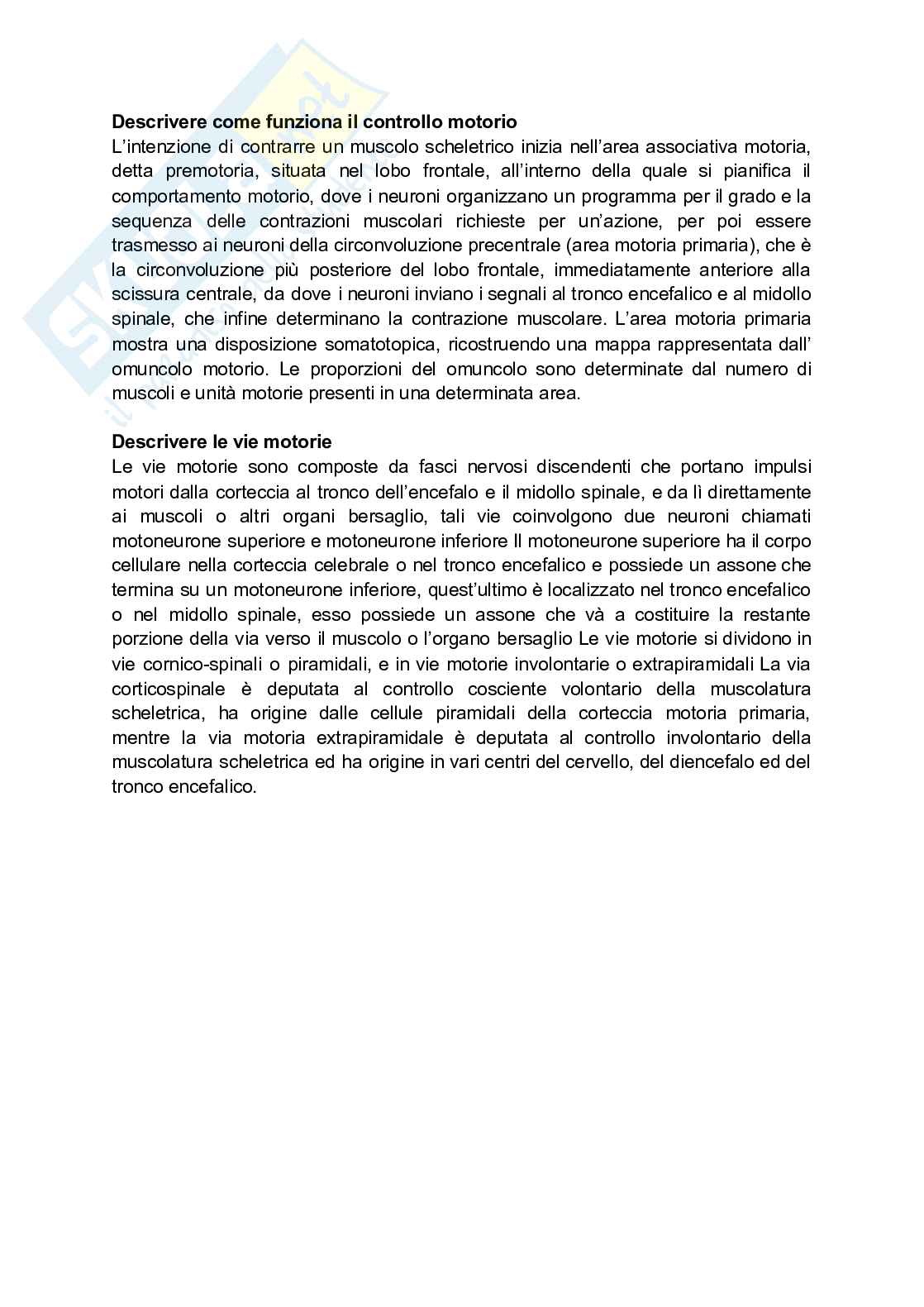 Paniere Anatomia umana - (2026) - Risposte aperte corrette  Pag. 31