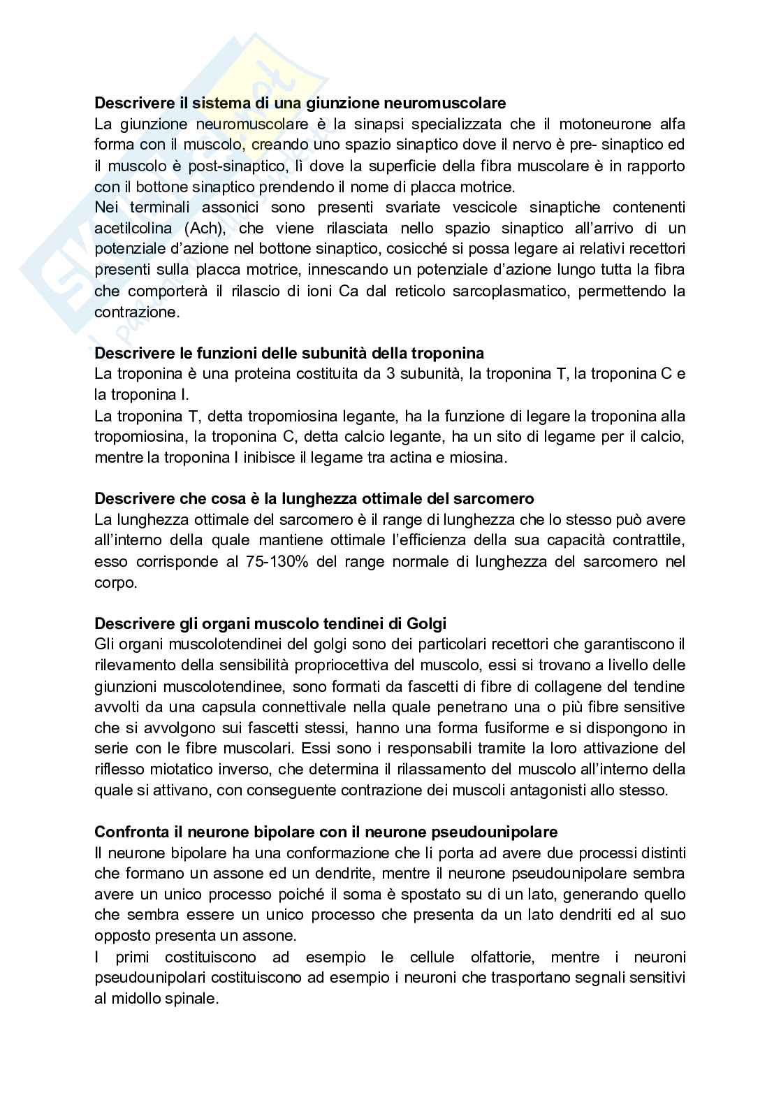 Paniere Anatomia umana - (2026) - Risposte aperte corrette  Pag. 6