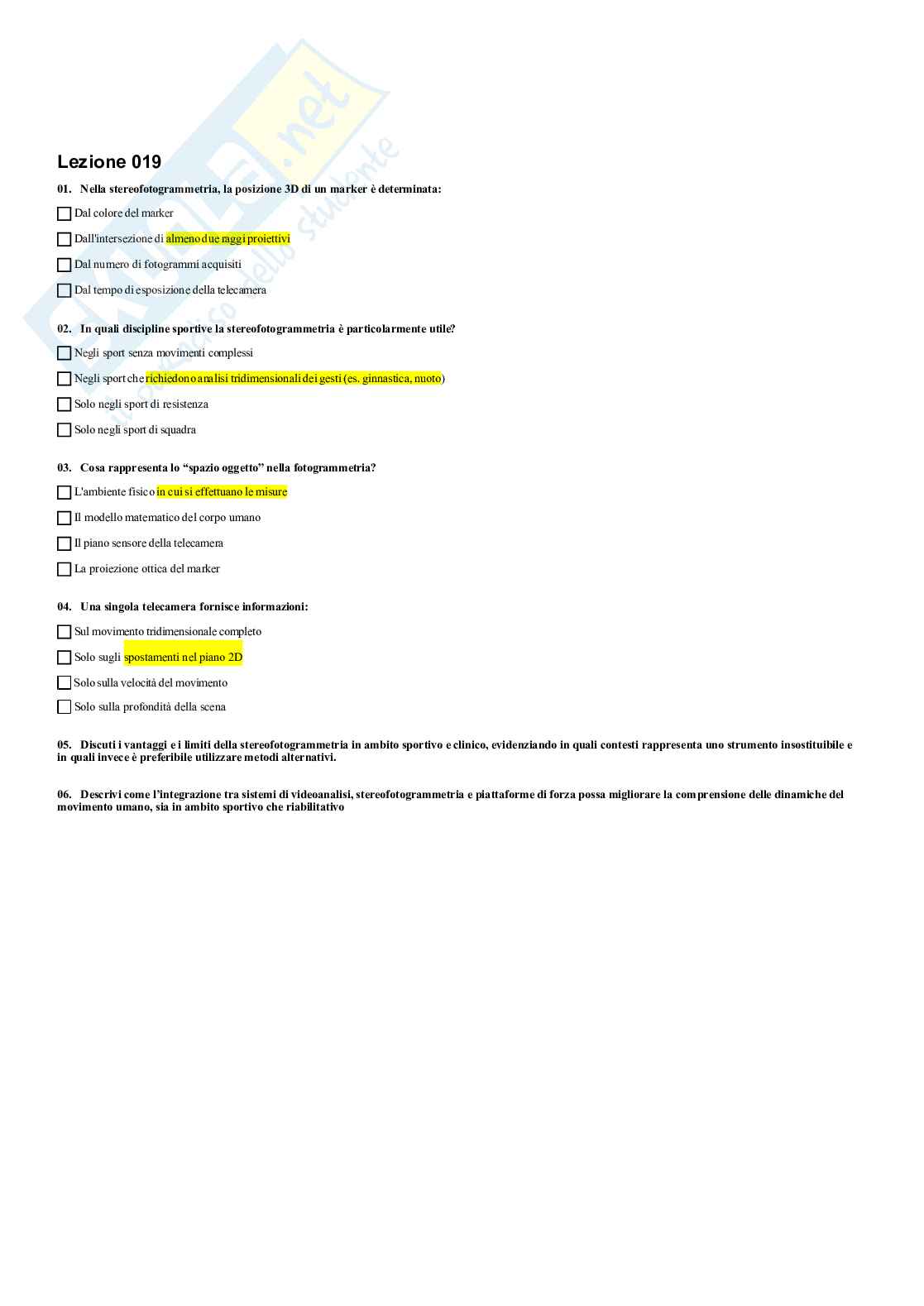 Paniere Fondamenti di biomeccanica del movimento umano  Pag. 21