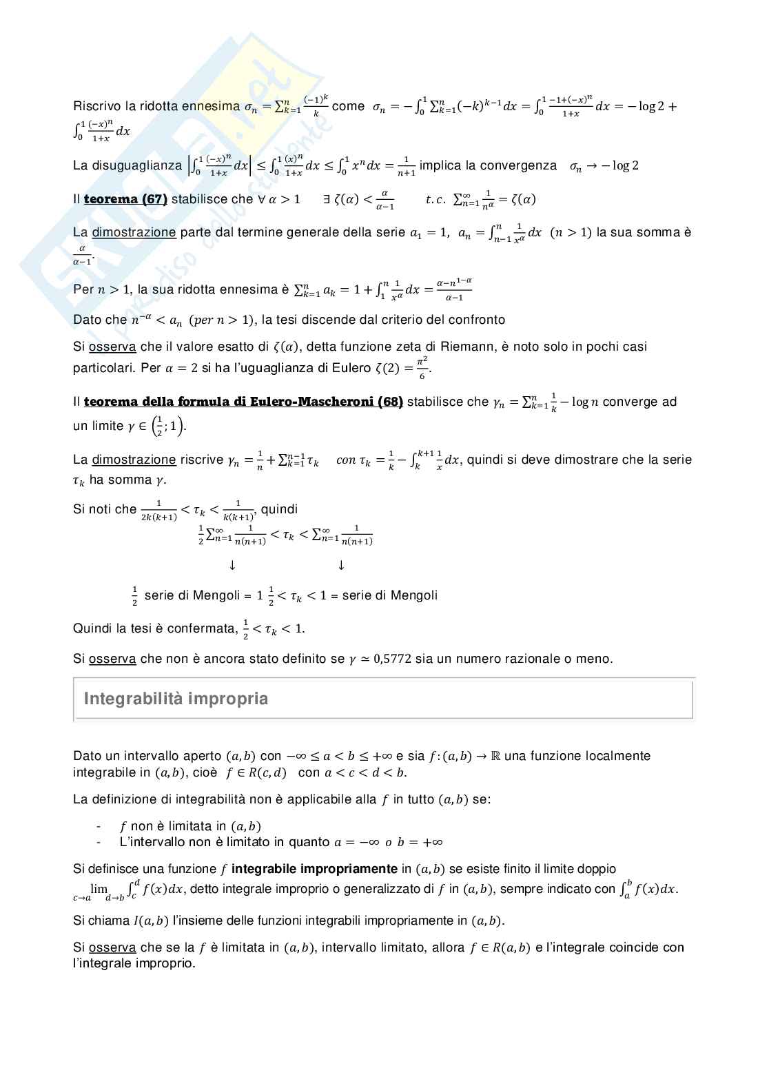 Riassunto esame Analisi I Pag. 31