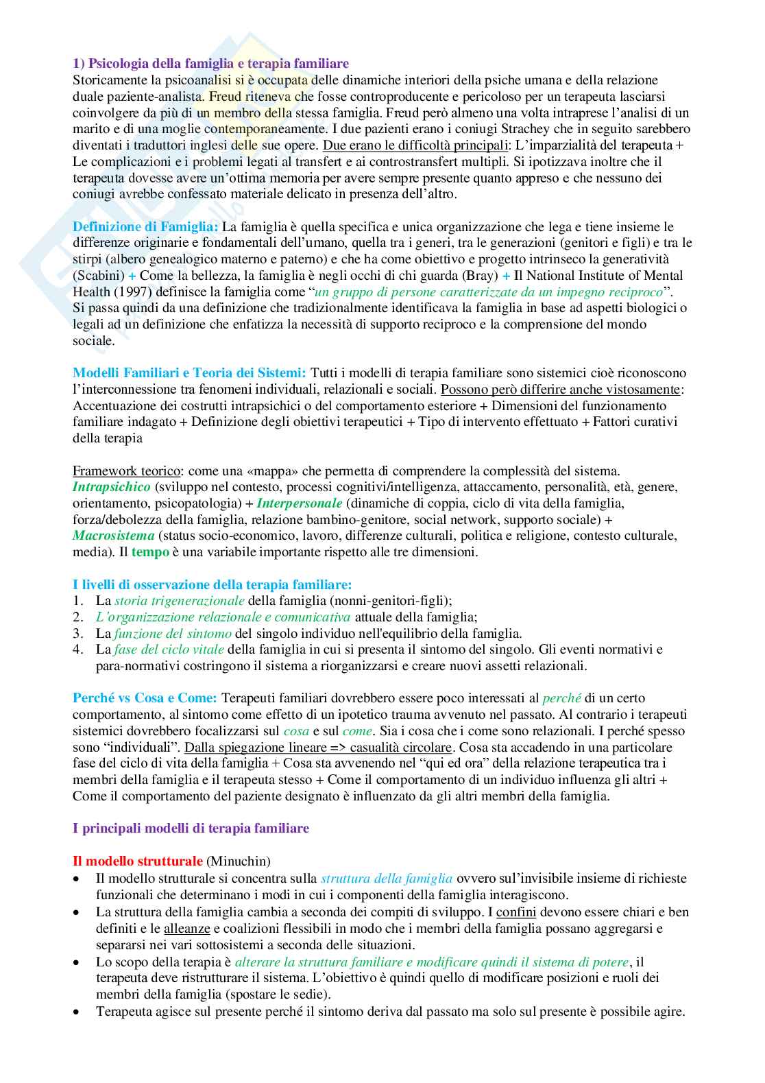 Terapia della famiglia Pag. 1