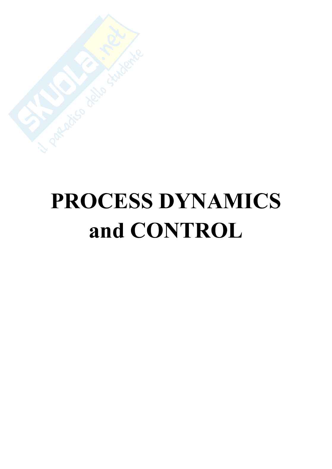 Process Dynamics and Control - Esercizi e domande svolte (Solved questions and exercises) Pag. 1