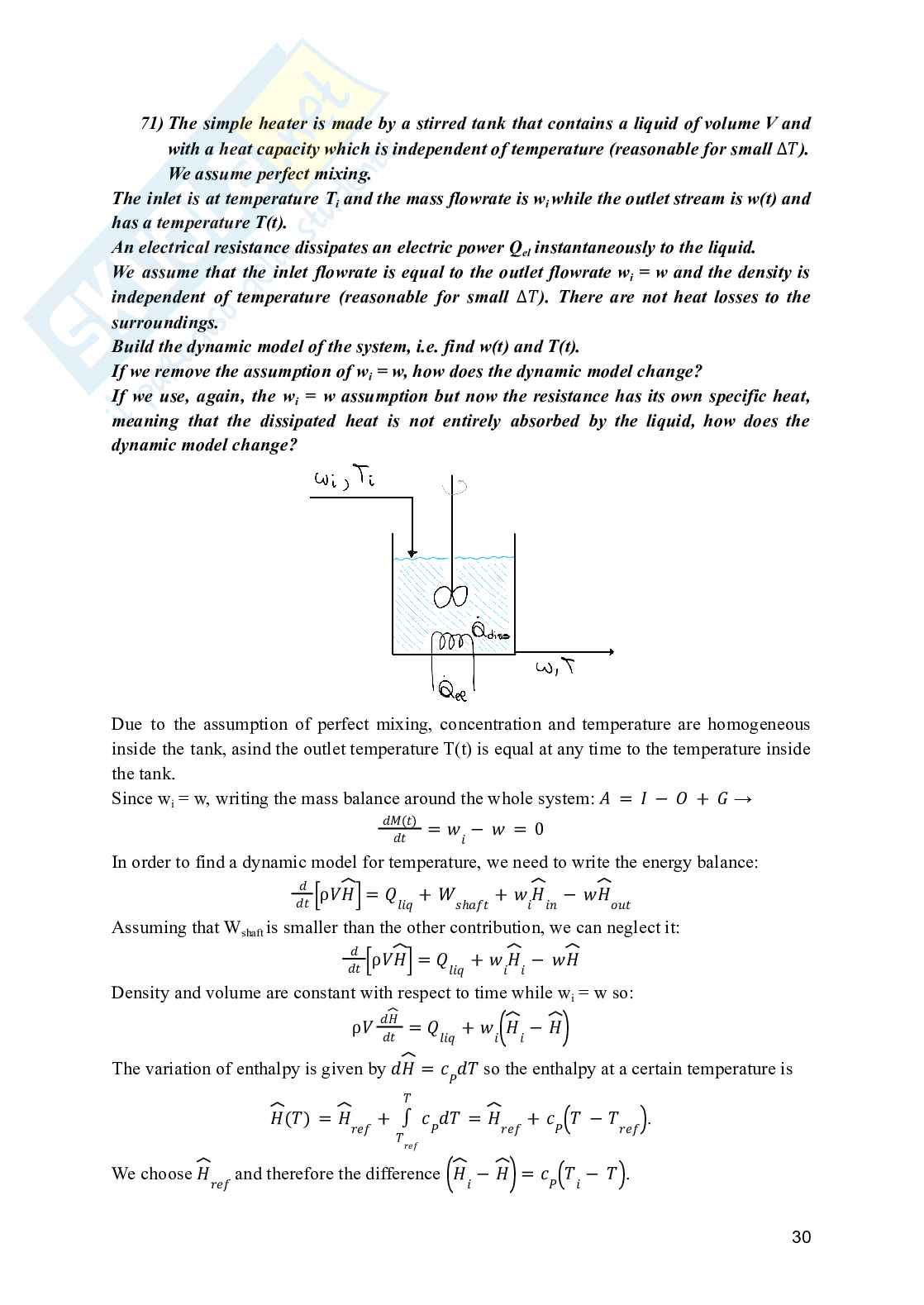 Process Dynamics and Control - Esercizi e domande svolte (Solved questions and exercises) Pag. 31
