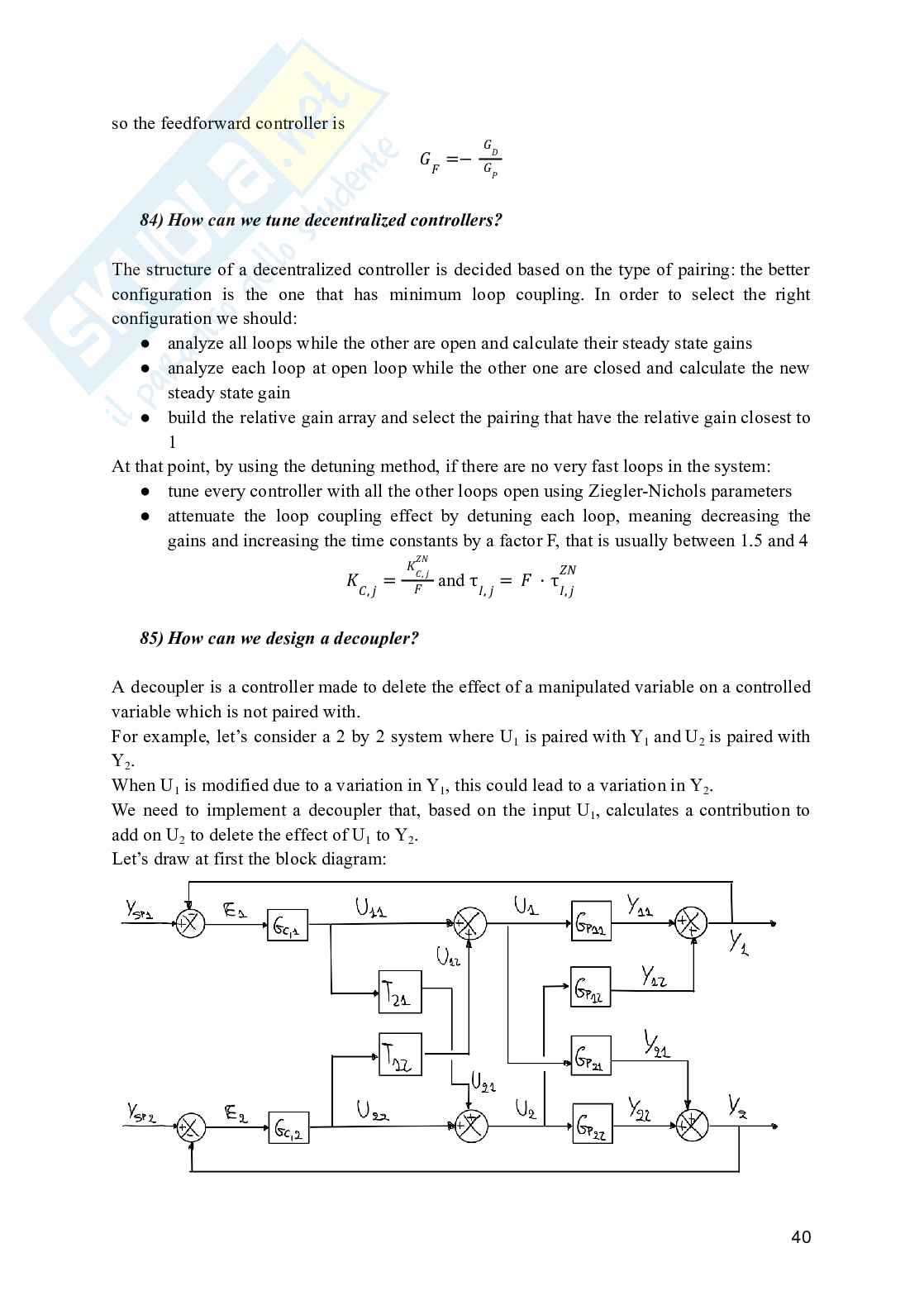 Process Dynamics and Control - Esercizi e domande svolte (Solved questions and exercises) Pag. 41